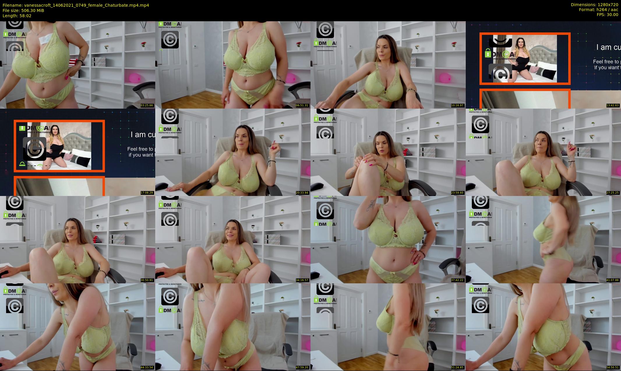vanessacroft — 59 minute Chaturbate female cam show recording, 720p, Jun 14, 2021