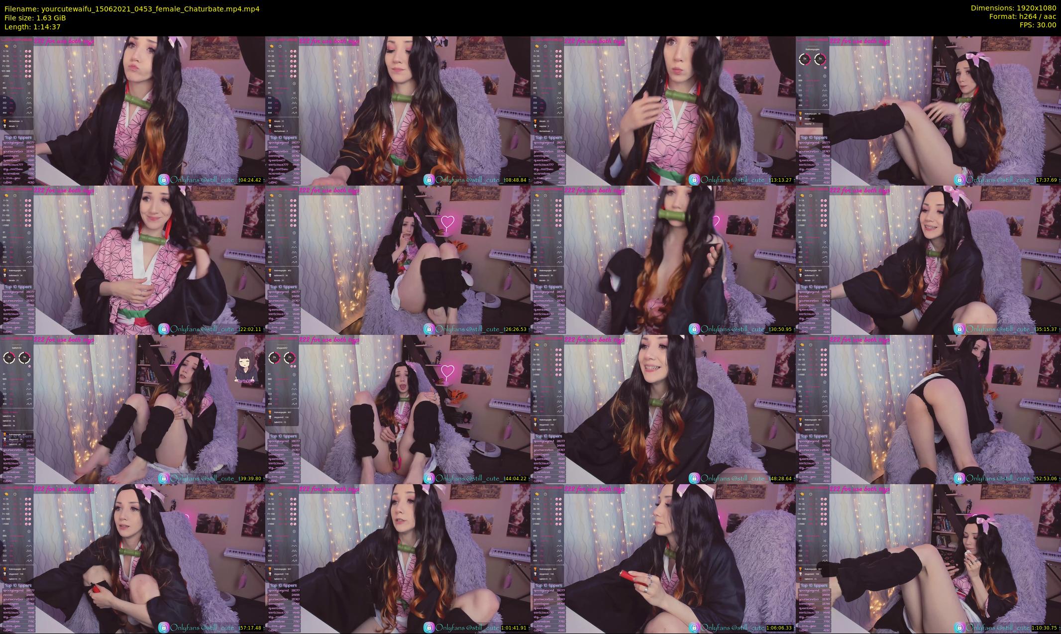 yourcutewaifu — 75 minute Chaturbate female cam show recording, 1080p, Jun 15, 2021