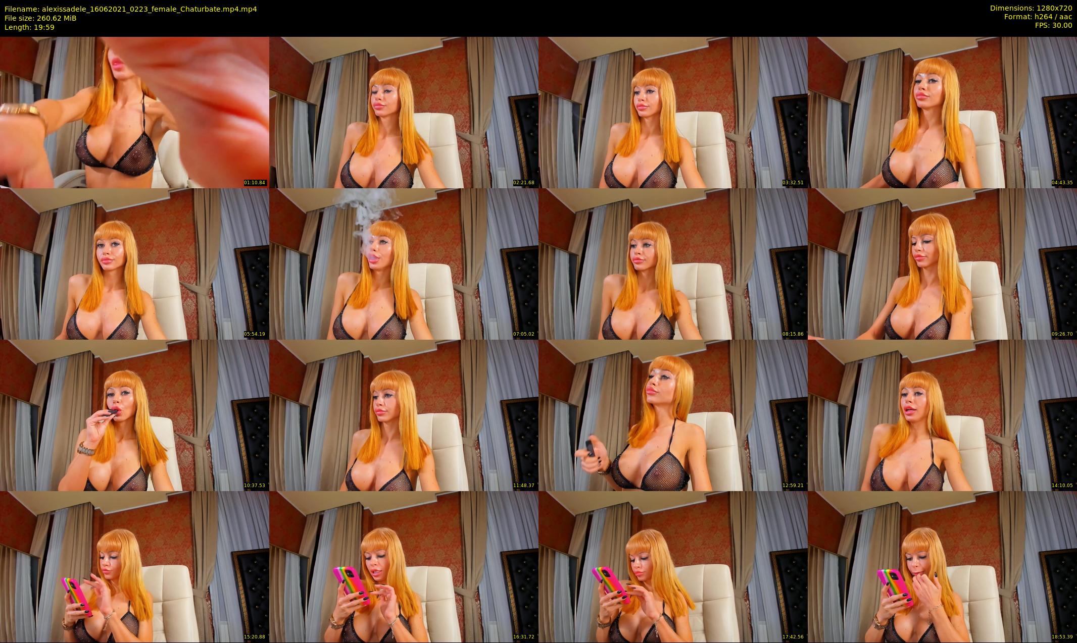 alexissadele — 20 minute Chaturbate female cam show recording, 720p, Jun 16, 2021