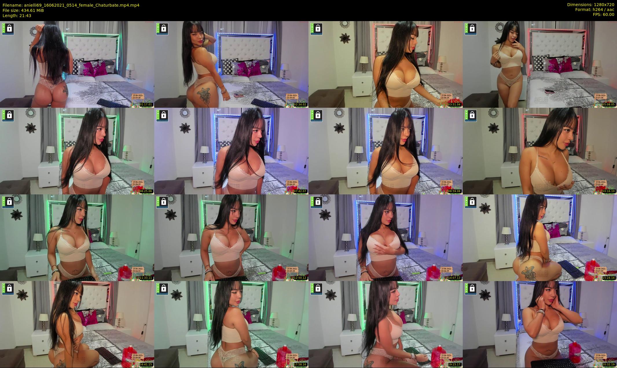 anielli69 — 22 minute Chaturbate female cam show recording, 720p, Jun 16, 2021