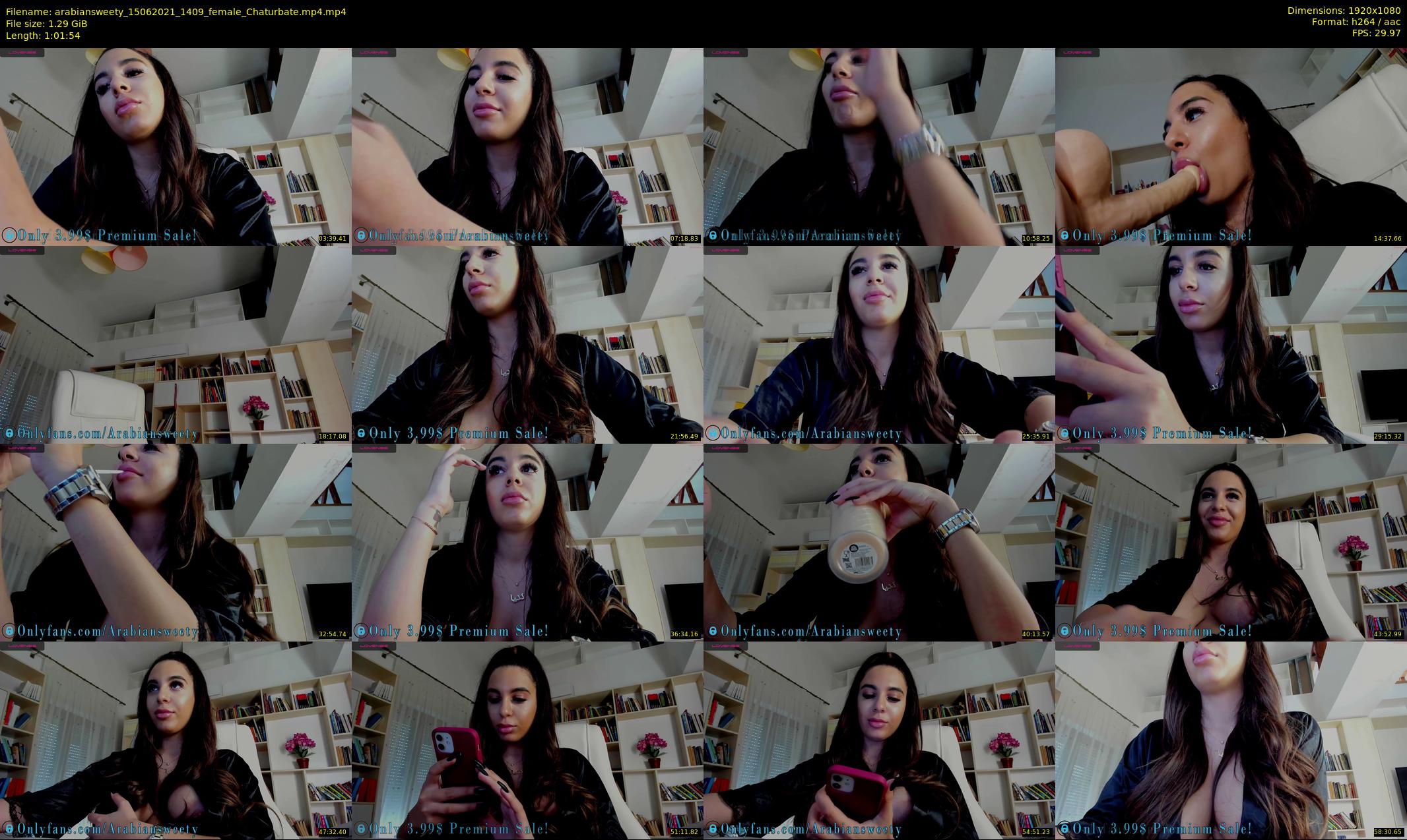 arabiansweety — 62 minute Chaturbate female cam show recording, 1080p, Jun 15, 2021