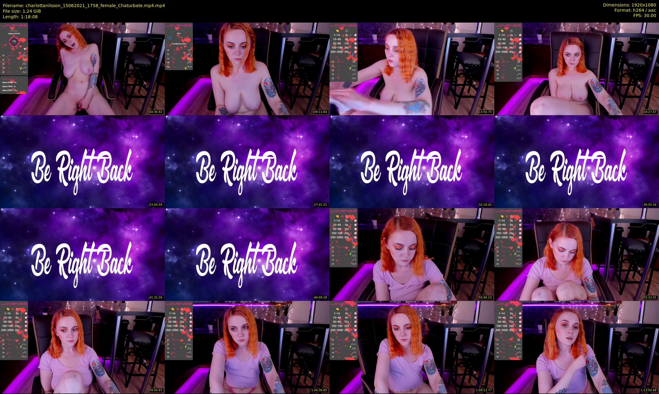 charlottanilsson — 79 minute Chaturbate female cam show recording, 1080p, Jun 15, 2021