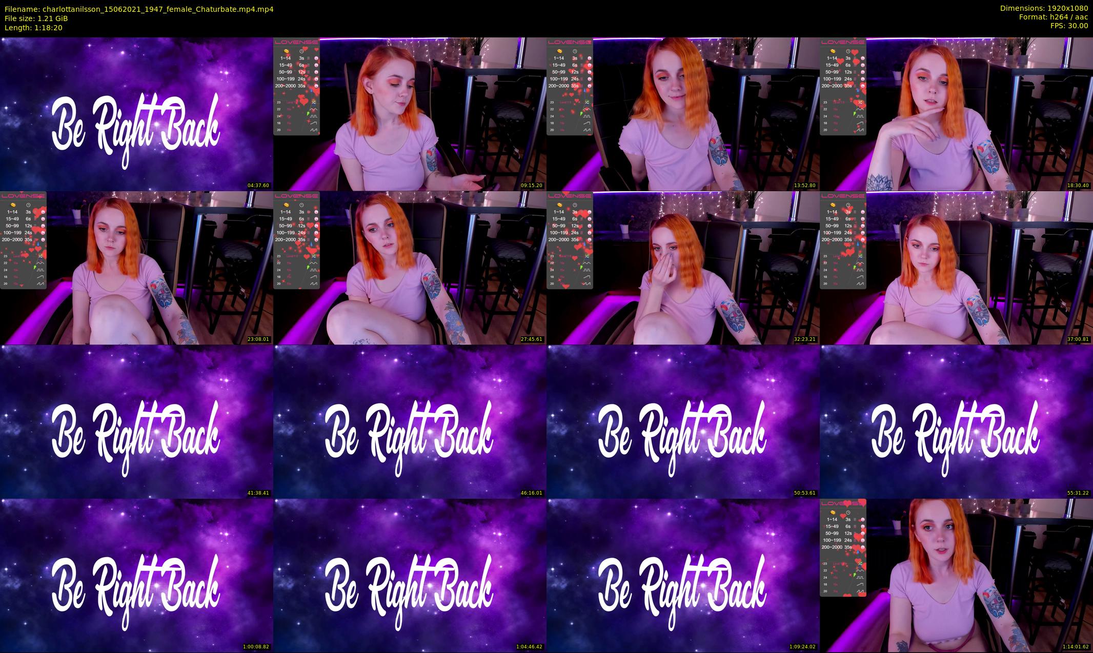 charlottanilsson — 79 minute Chaturbate female cam show recording, 1080p, Jun 15, 2021