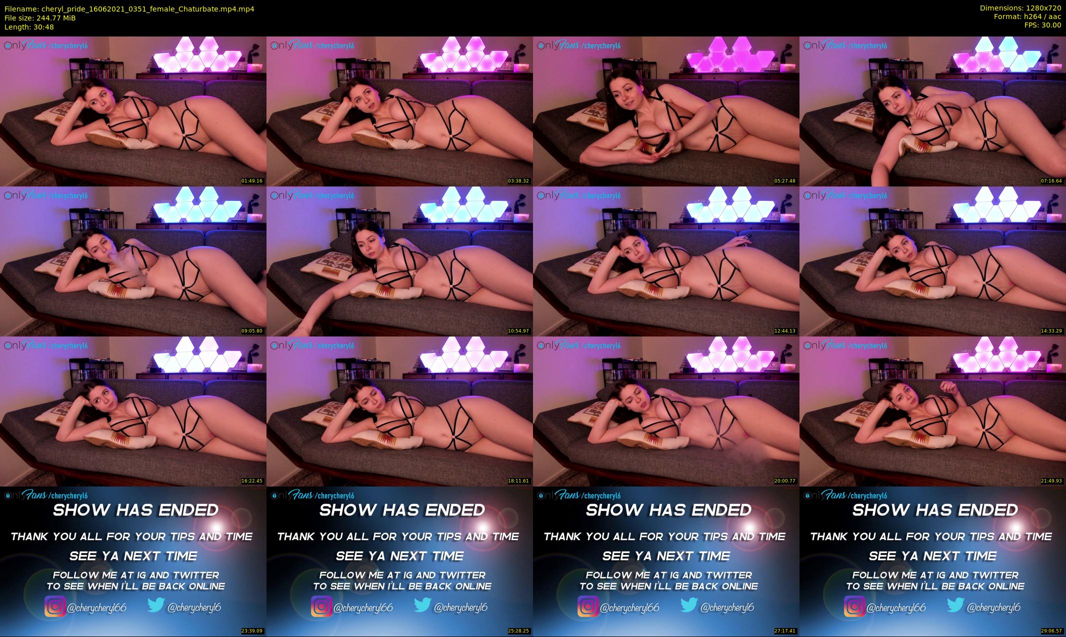 cheryl_pride — 31 minute Chaturbate female cam show recording, 720p, Jun 16, 2021