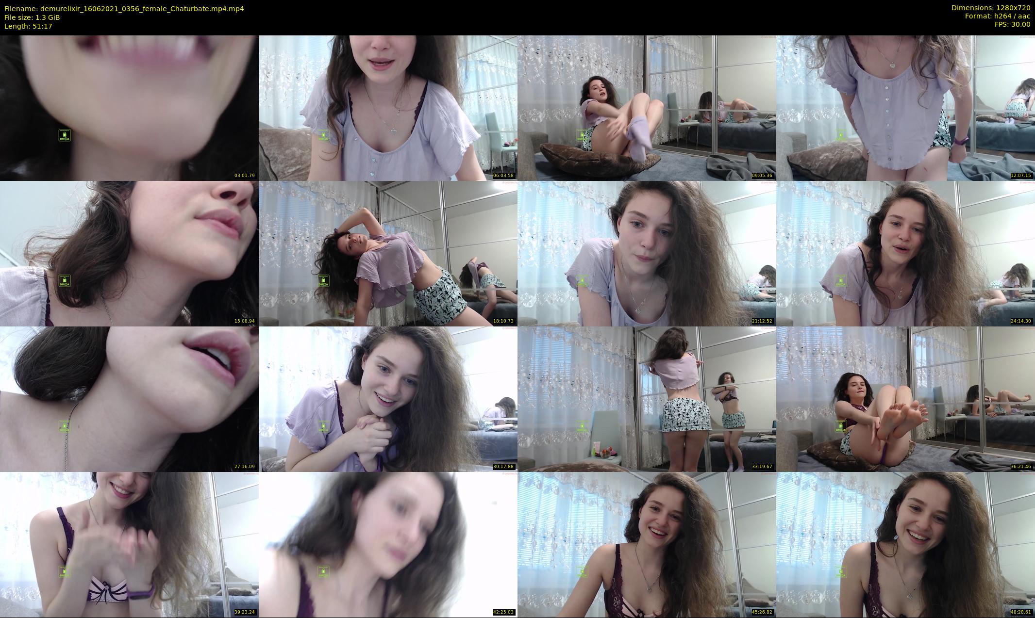 demurelixir — 52 minute Chaturbate female cam show recording, 720p, Jun 16, 2021