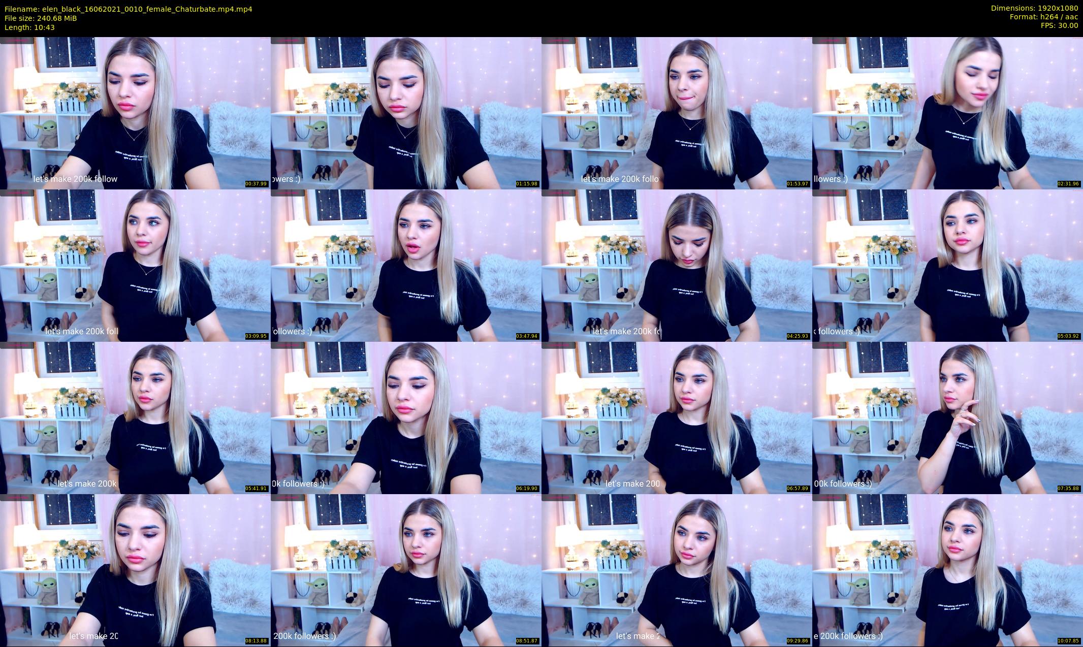 elen_black — 11 minute Chaturbate female cam show recording, 1080p, Jun 16, 2021