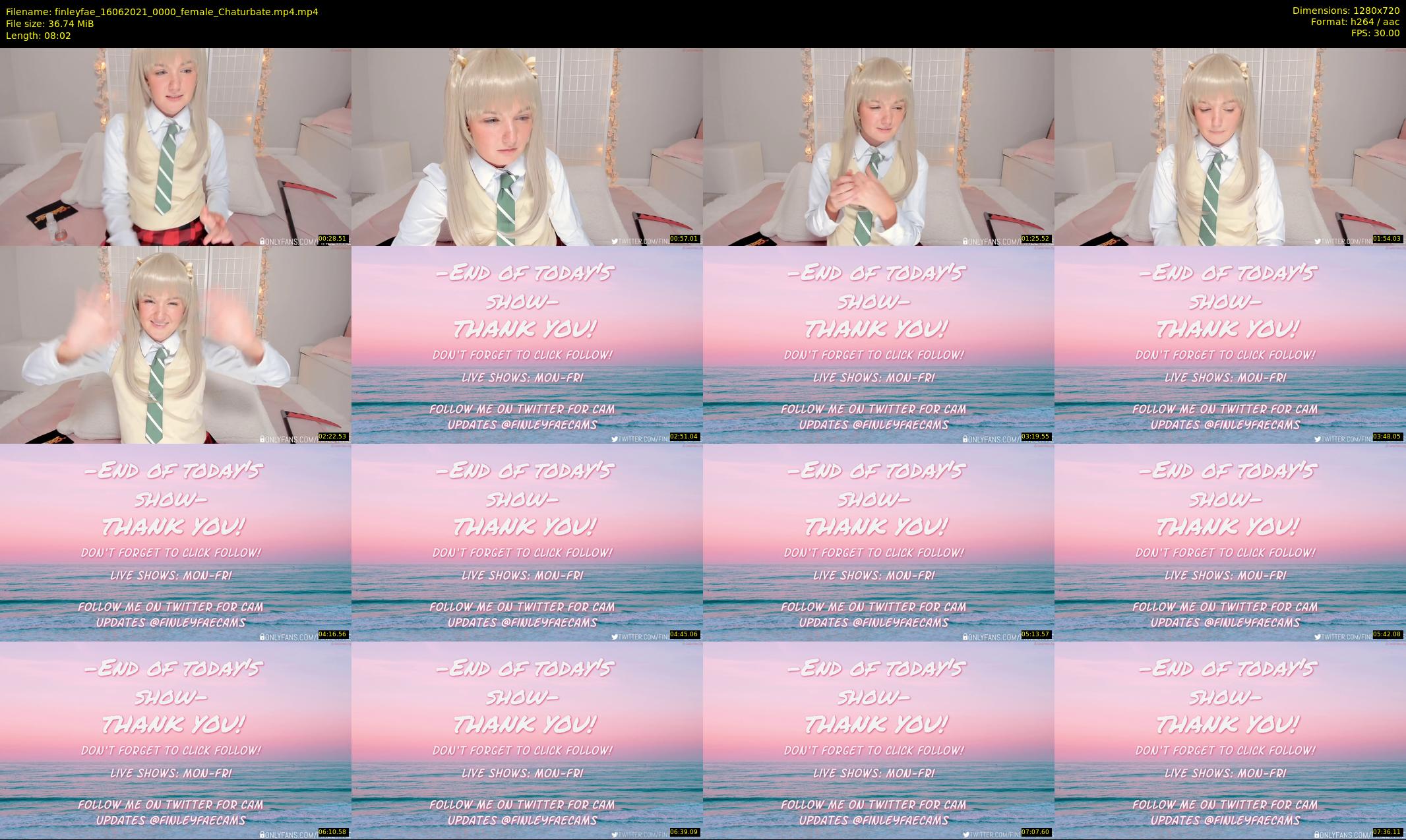 finleyfae — 9 minute Chaturbate female cam show recording, 720p, Jun 16, 2021