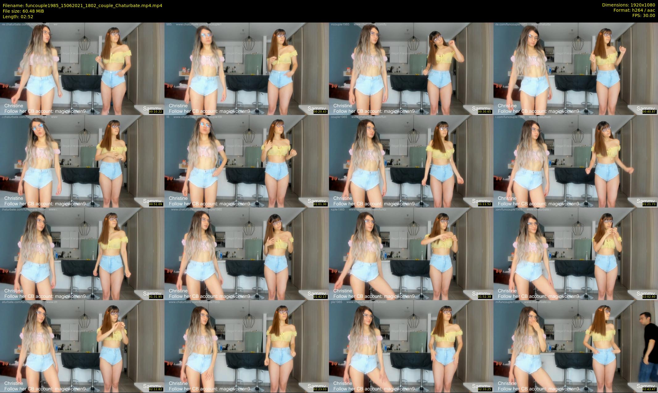 funcouple1985 — 3 minute Chaturbate couple cam show recording, 1080p, Jun 15, 2021