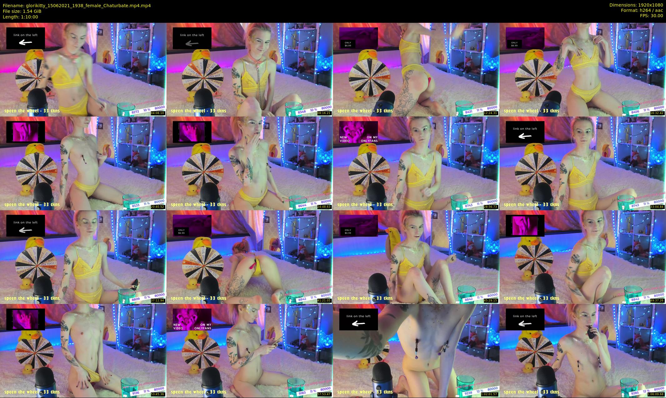 glorikitty — 70 minute Chaturbate female cam show recording, 1080p, Jun 15, 2021
