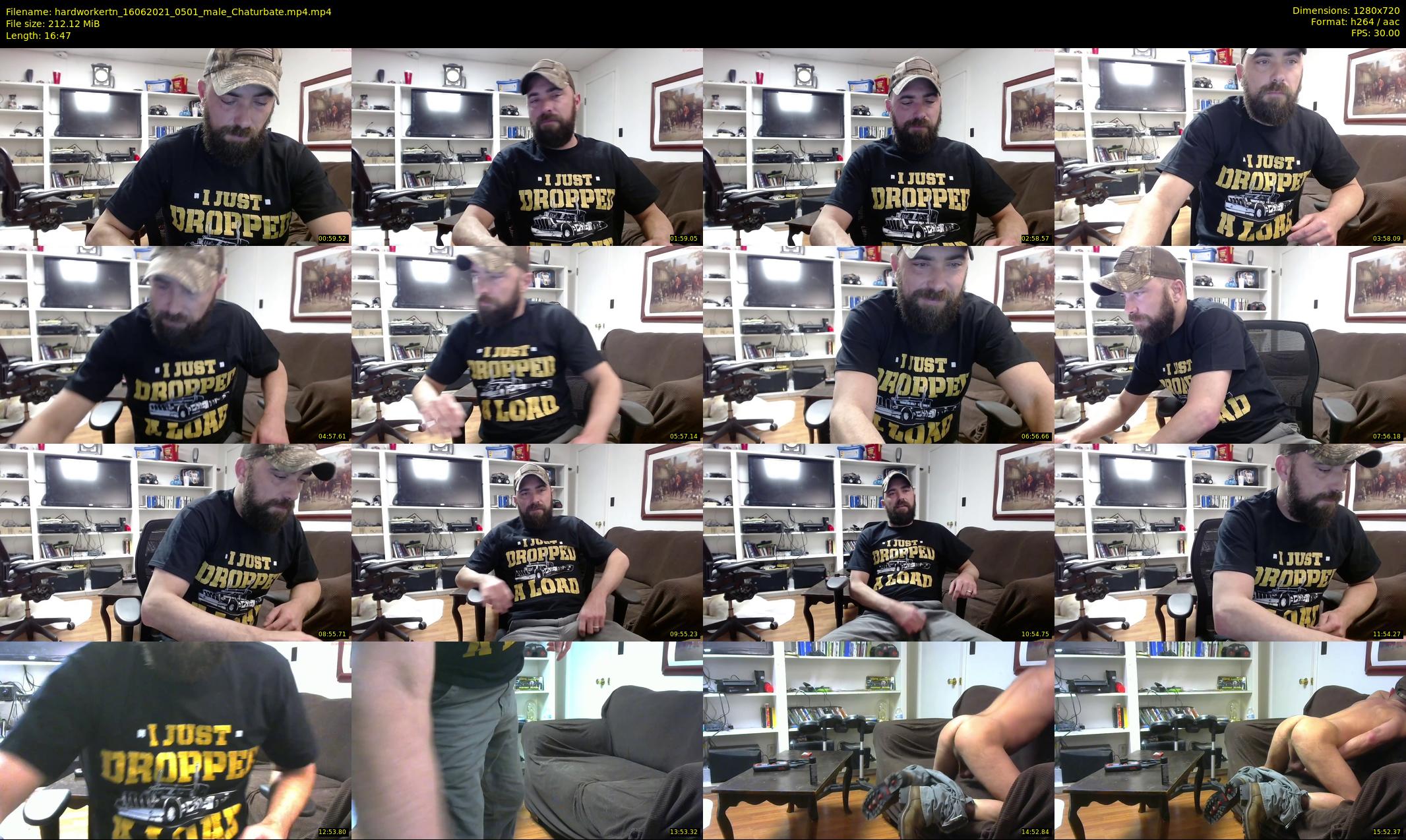 hardworkertn — 17 minute Chaturbate male cam show recording, 720p, Jun 16, 2021