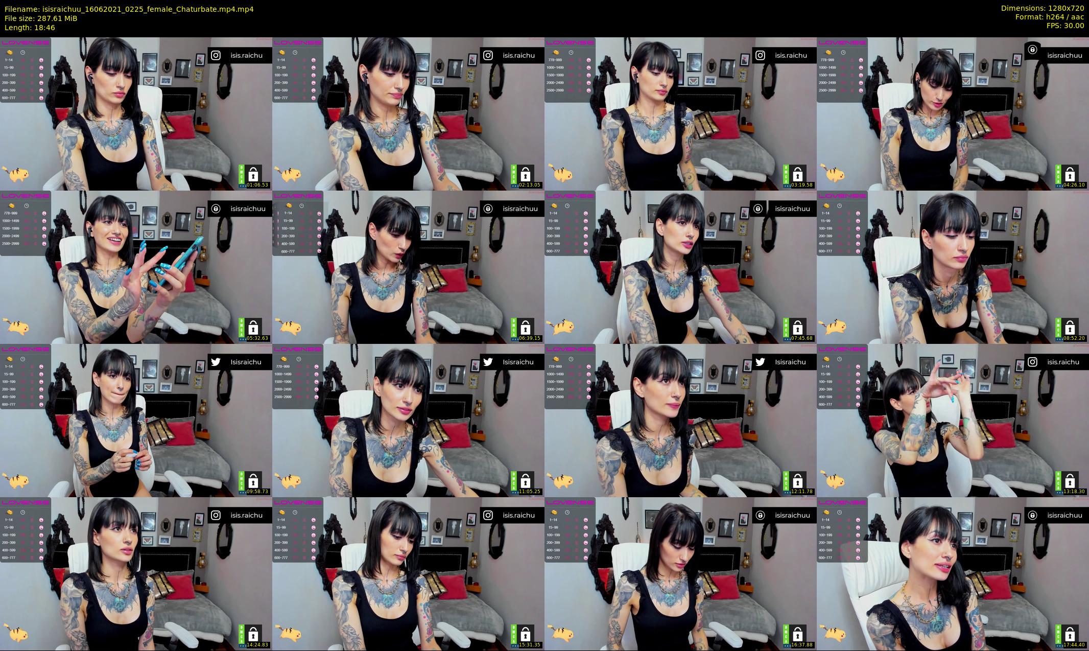isisraichuu — 19 minute Chaturbate female cam show recording, 720p, Jun 16, 2021