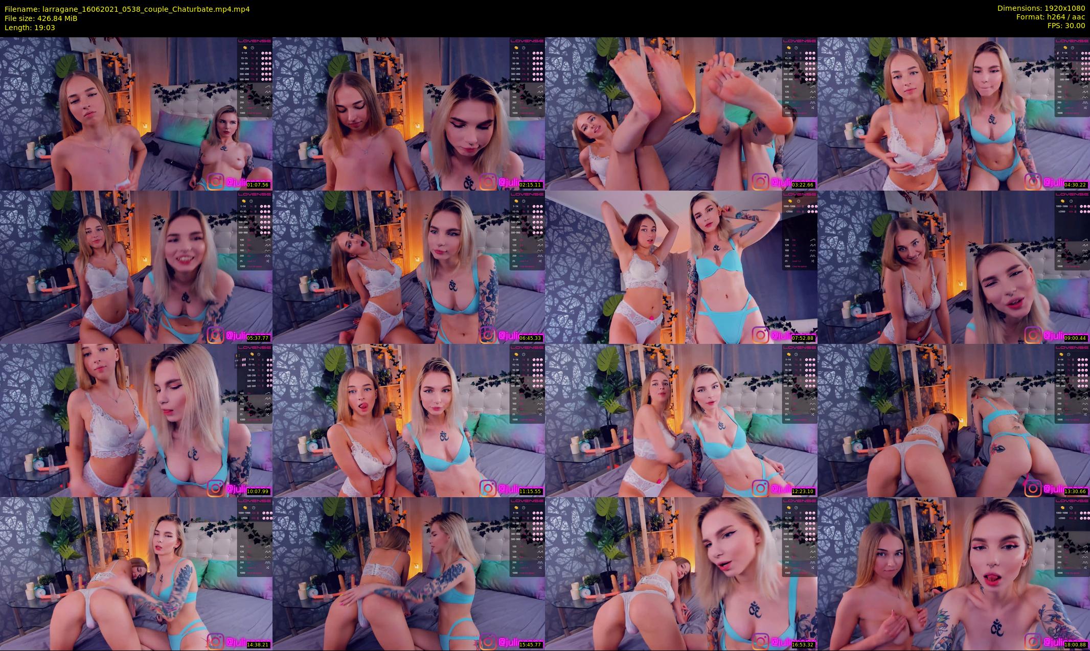 larragane — 20 minute Chaturbate couple cam show recording, 1080p, Jun 16, 2021