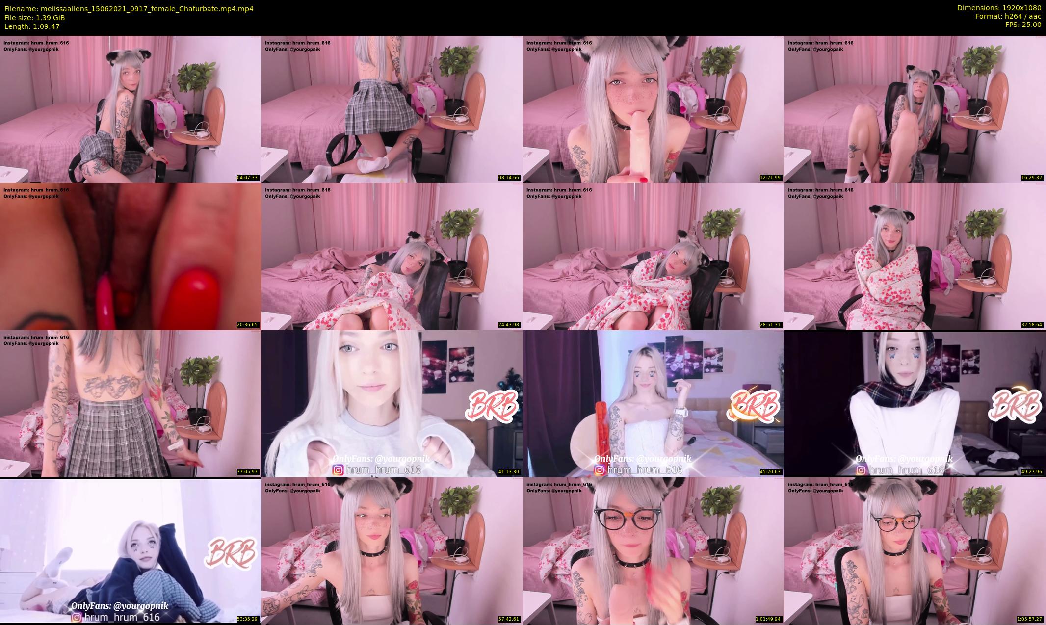 melissaallens — 70 minute Chaturbate female cam show recording, 1080p, Jun 15, 2021
