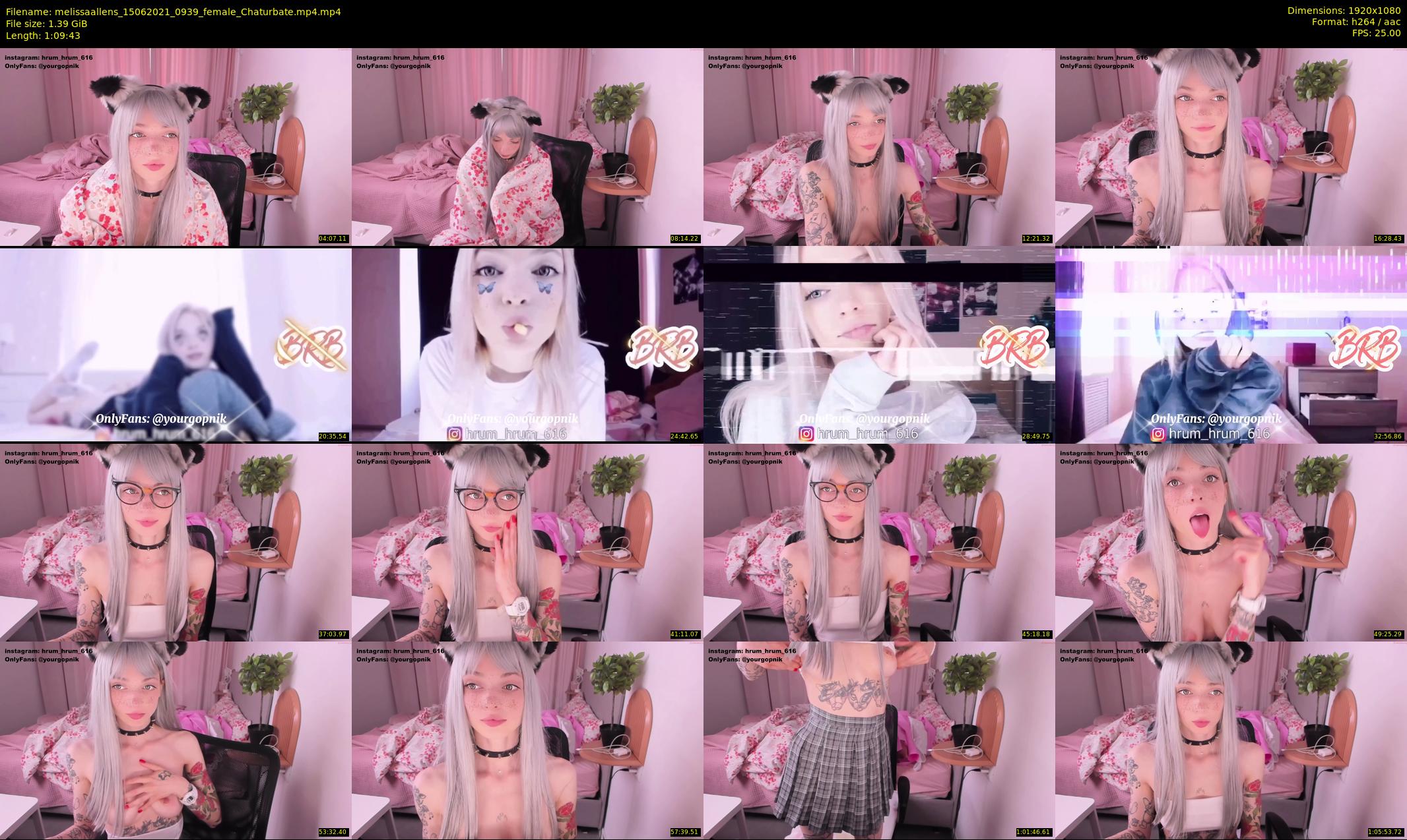melissaallens — 70 minute Chaturbate female cam show recording, 1080p, Jun 15, 2021