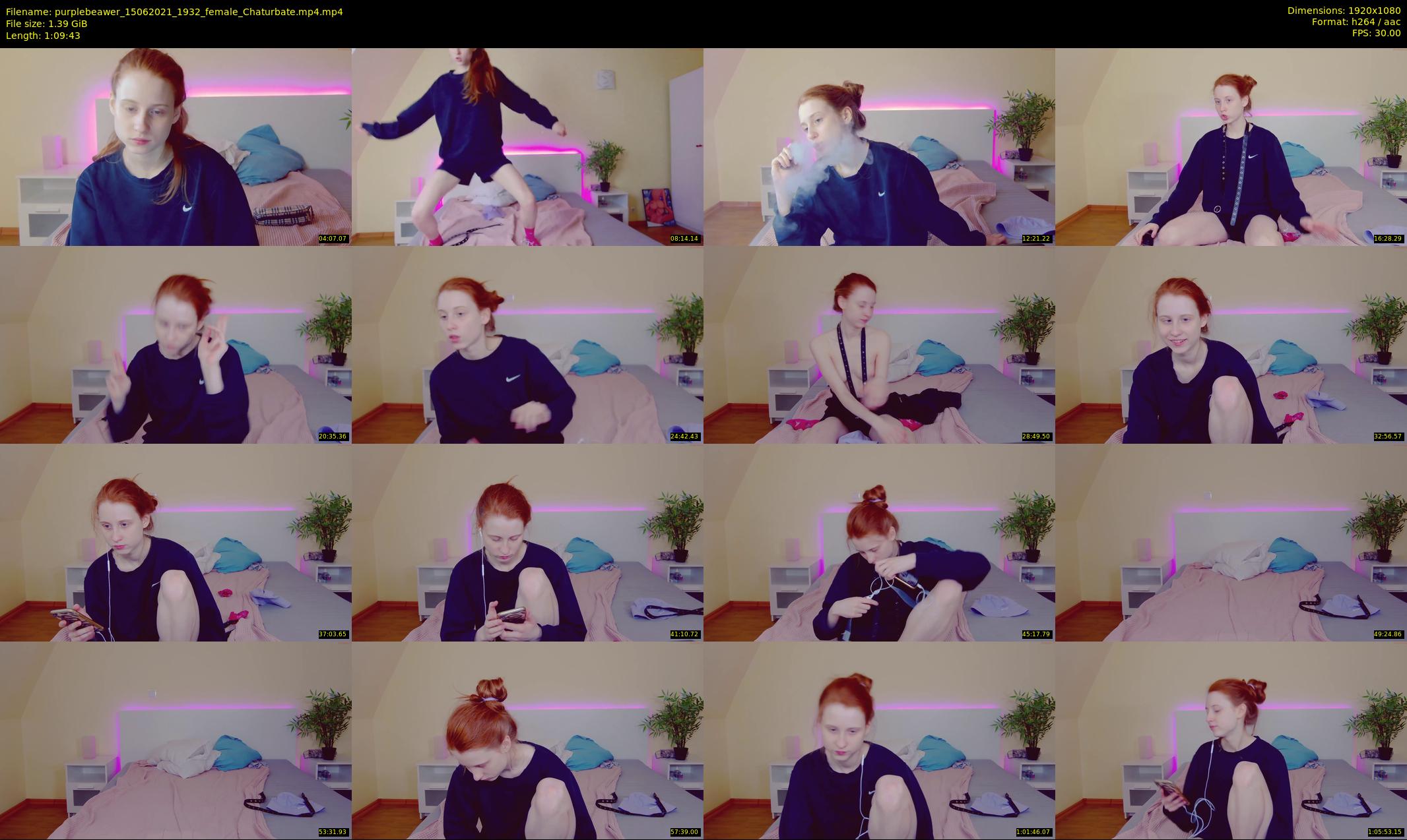 purplebeawer — 70 minute Chaturbate female cam show recording, 1080p, Jun 15, 2021