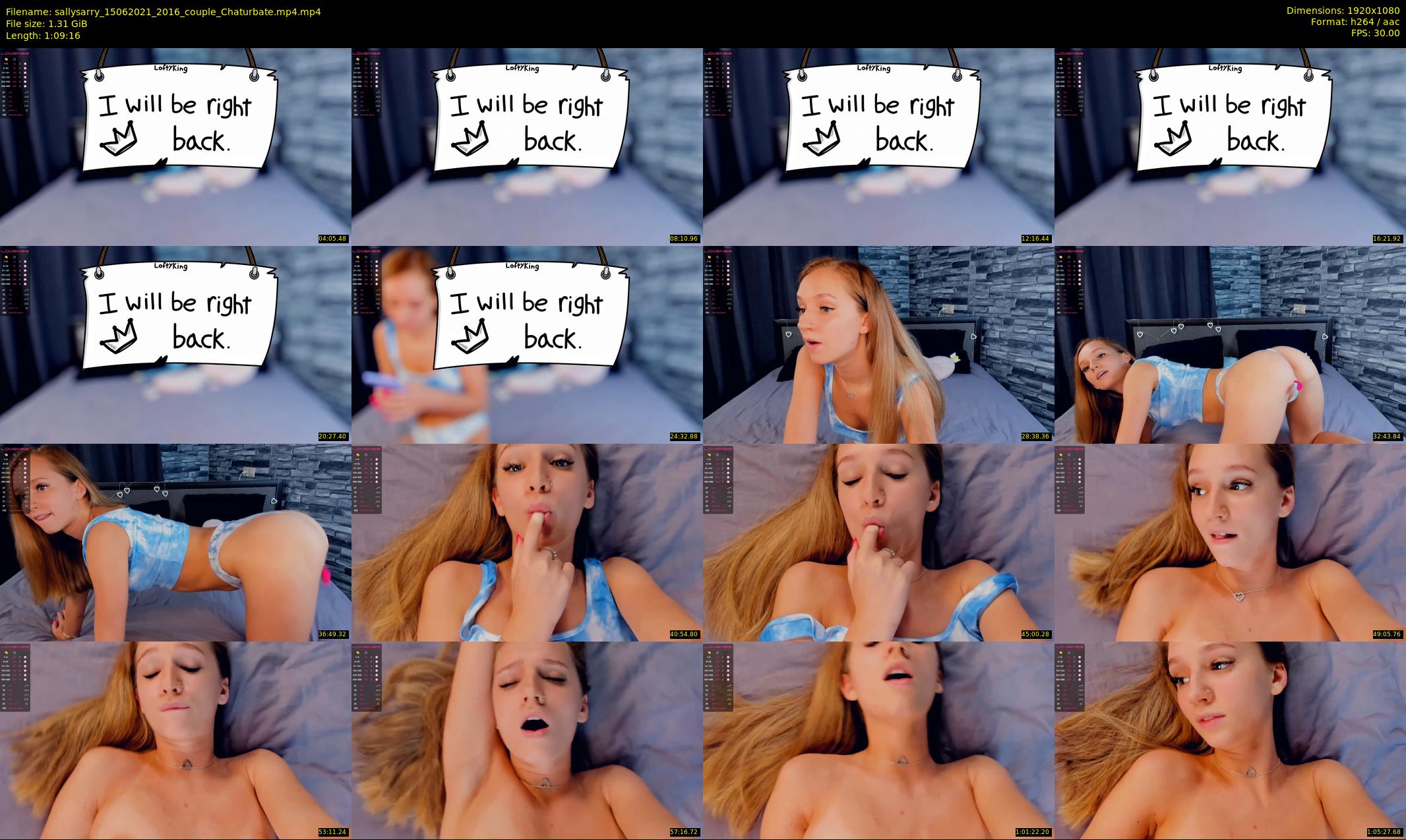 sallysarry — 70 minute Chaturbate couple cam show recording, 1080p, Jun 15, 2021