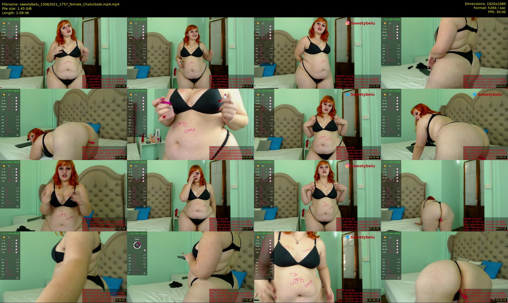 sweetybelu — 70 minute Chaturbate female cam show recording, 1080p, Jun 15, 2021
