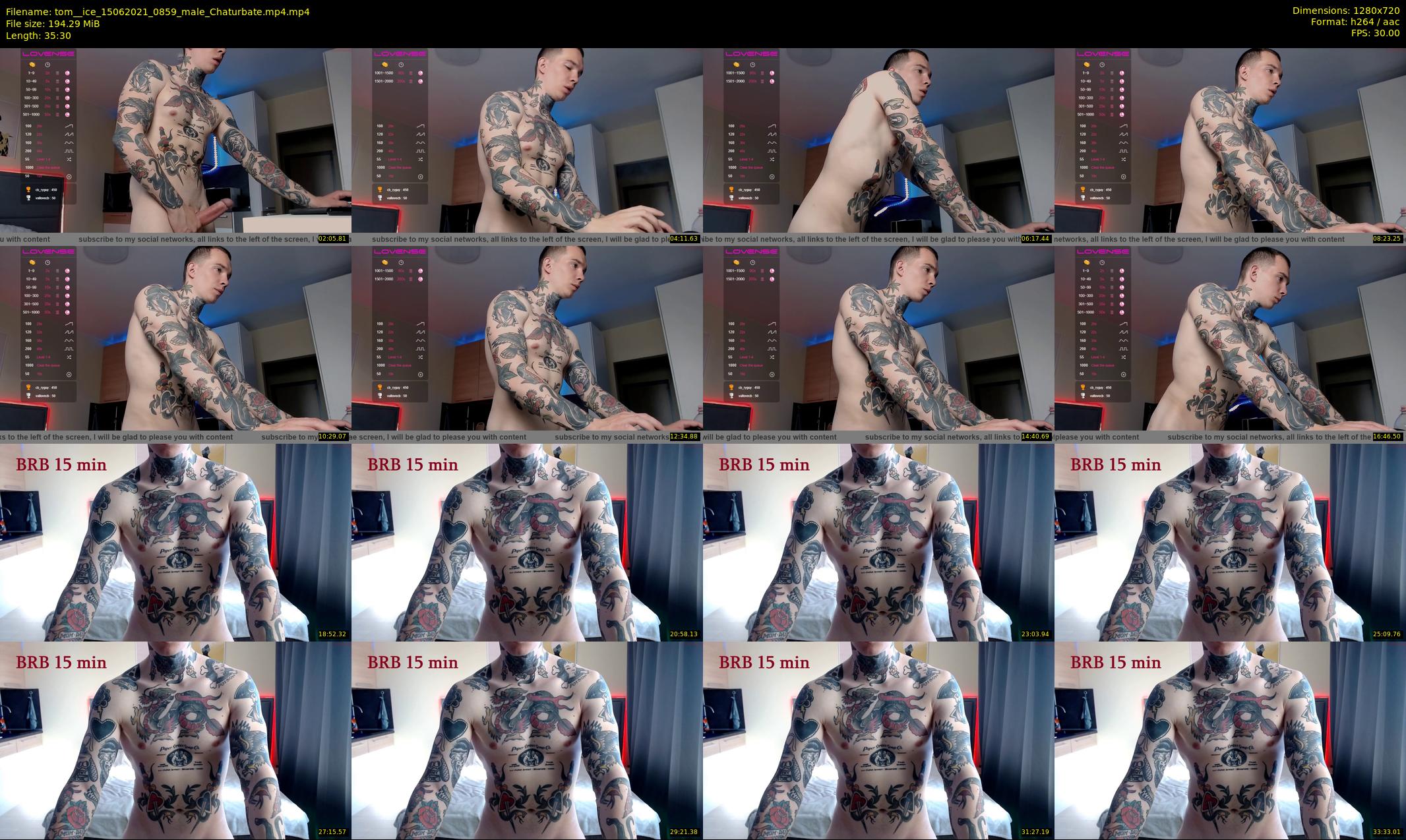 tom__ice — 36 minute Chaturbate male cam show recording, 720p, Jun 15, 2021