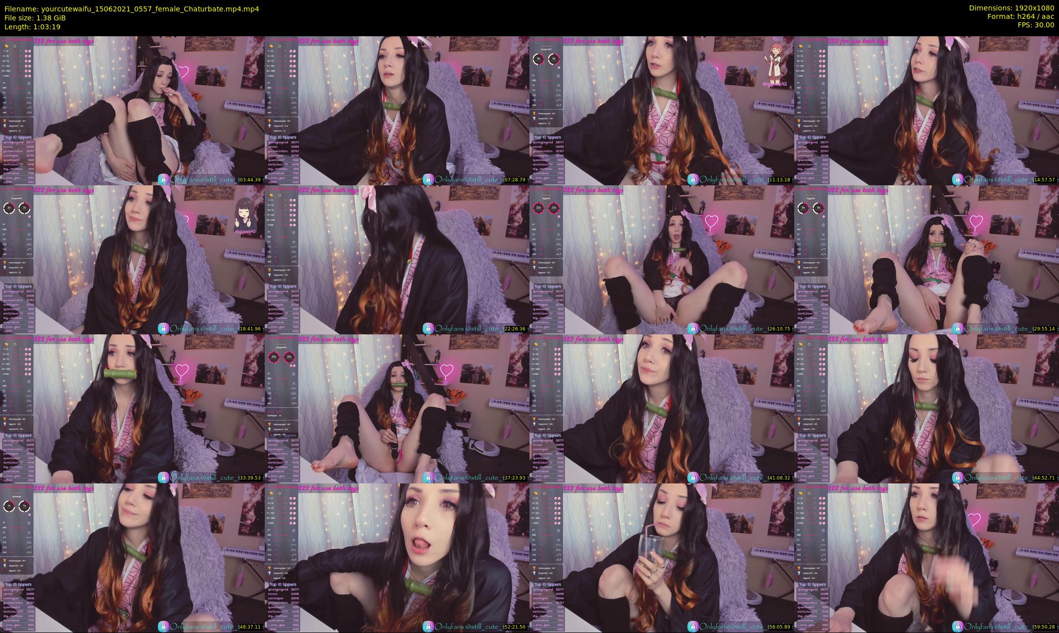 yourcutewaifu — 64 minute Chaturbate female cam show recording, 1080p, Jun 15, 2021