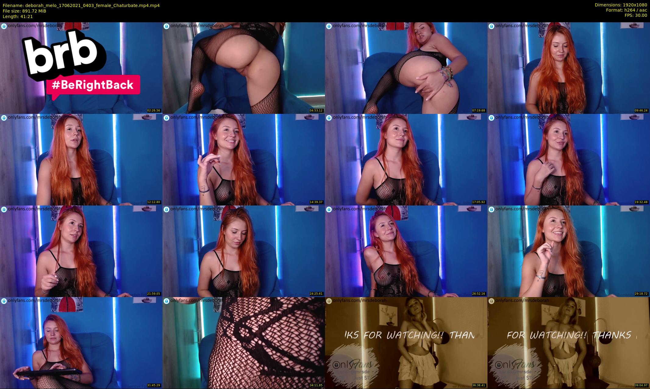 deborah_melo — 42 minute Chaturbate female cam show recording, 1080p, Jun 17, 2021