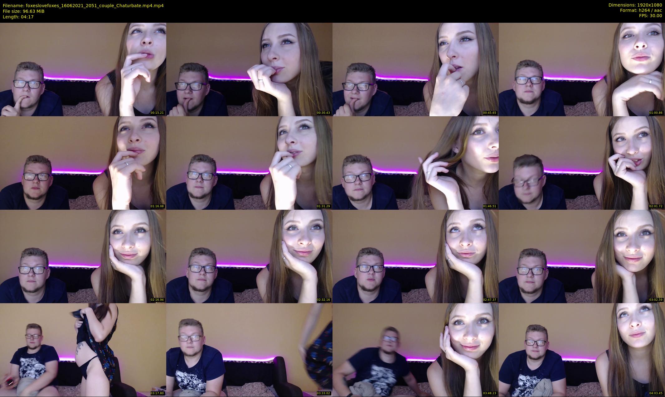 foxeslovefoxes — 5 minute Chaturbate couple cam show recording, 1080p, Jun 16, 2021