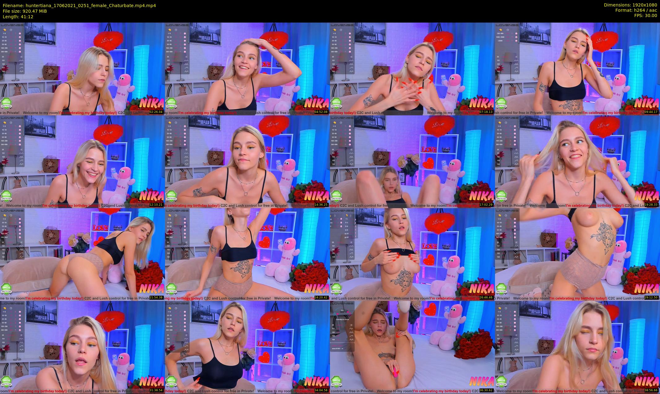 huntertiana — 42 minute Chaturbate female cam show recording, 1080p, Jun 17, 2021