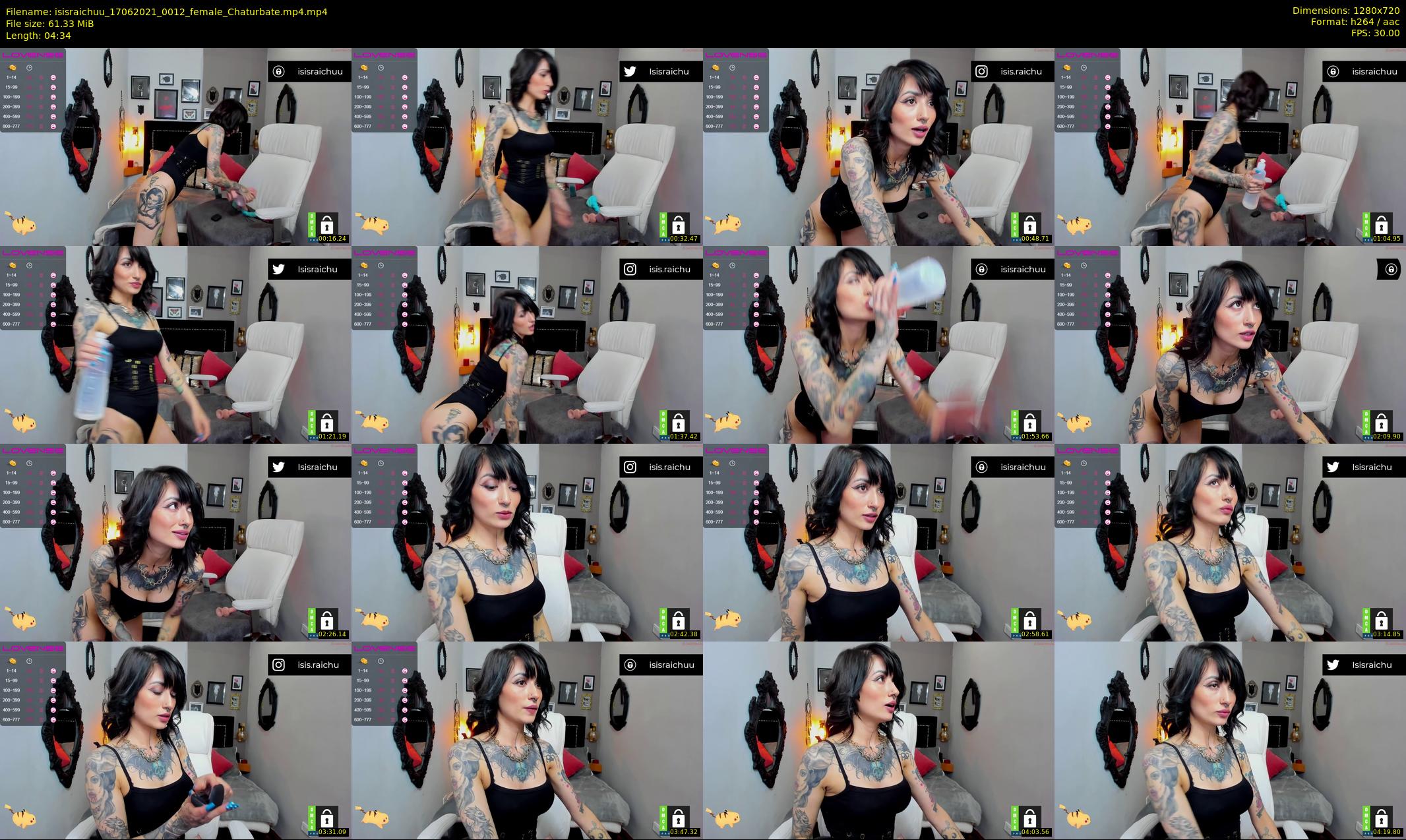 isisraichuu — 5 minute Chaturbate female cam show recording, 720p, Jun 17, 2021