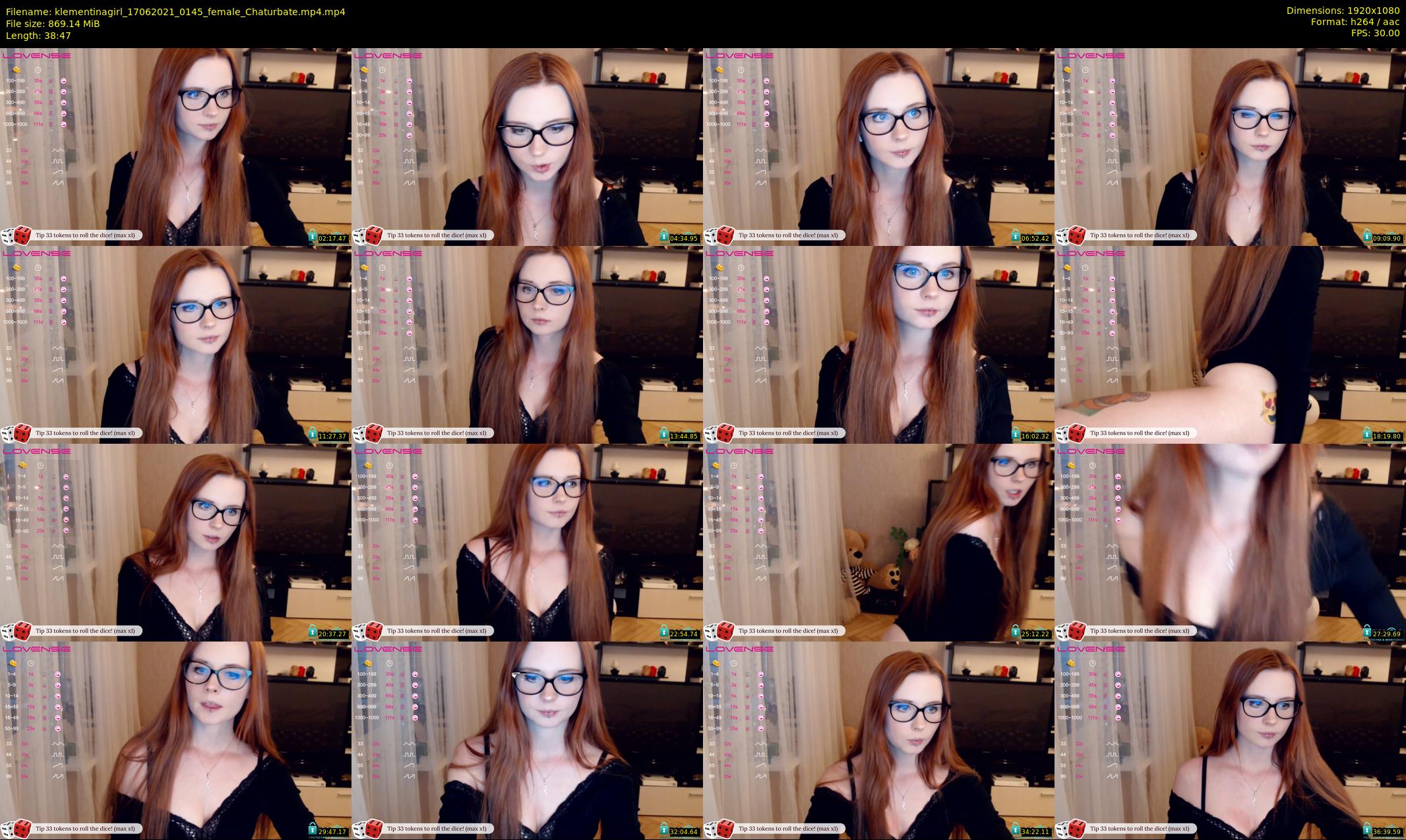klementinagirl — 39 minute Chaturbate female cam show recording, 1080p, Jun 17, 2021