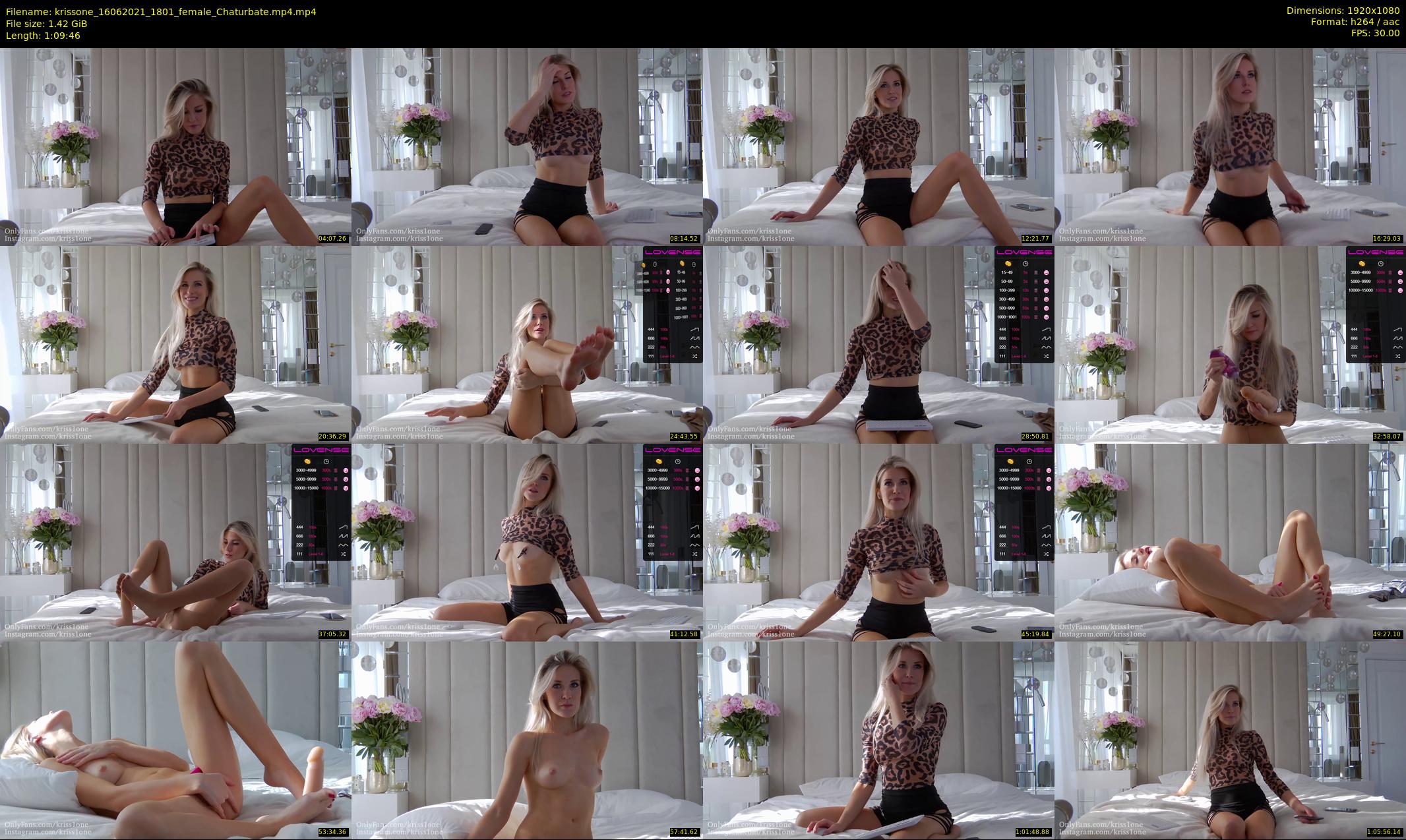 krissone — 70 minute Chaturbate female cam show recording, 1080p, Jun 16, 2021
