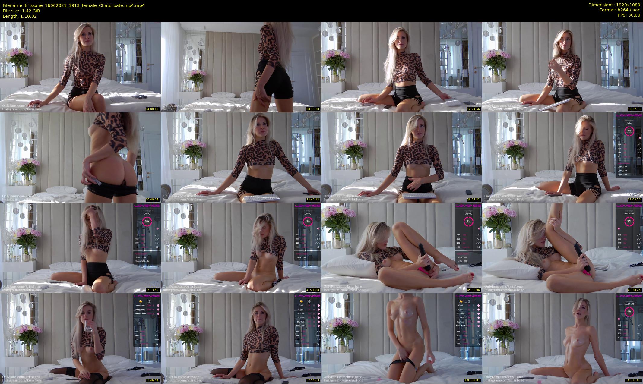 krissone — 71 minute Chaturbate female cam show recording, 1080p, Jun 16, 2021