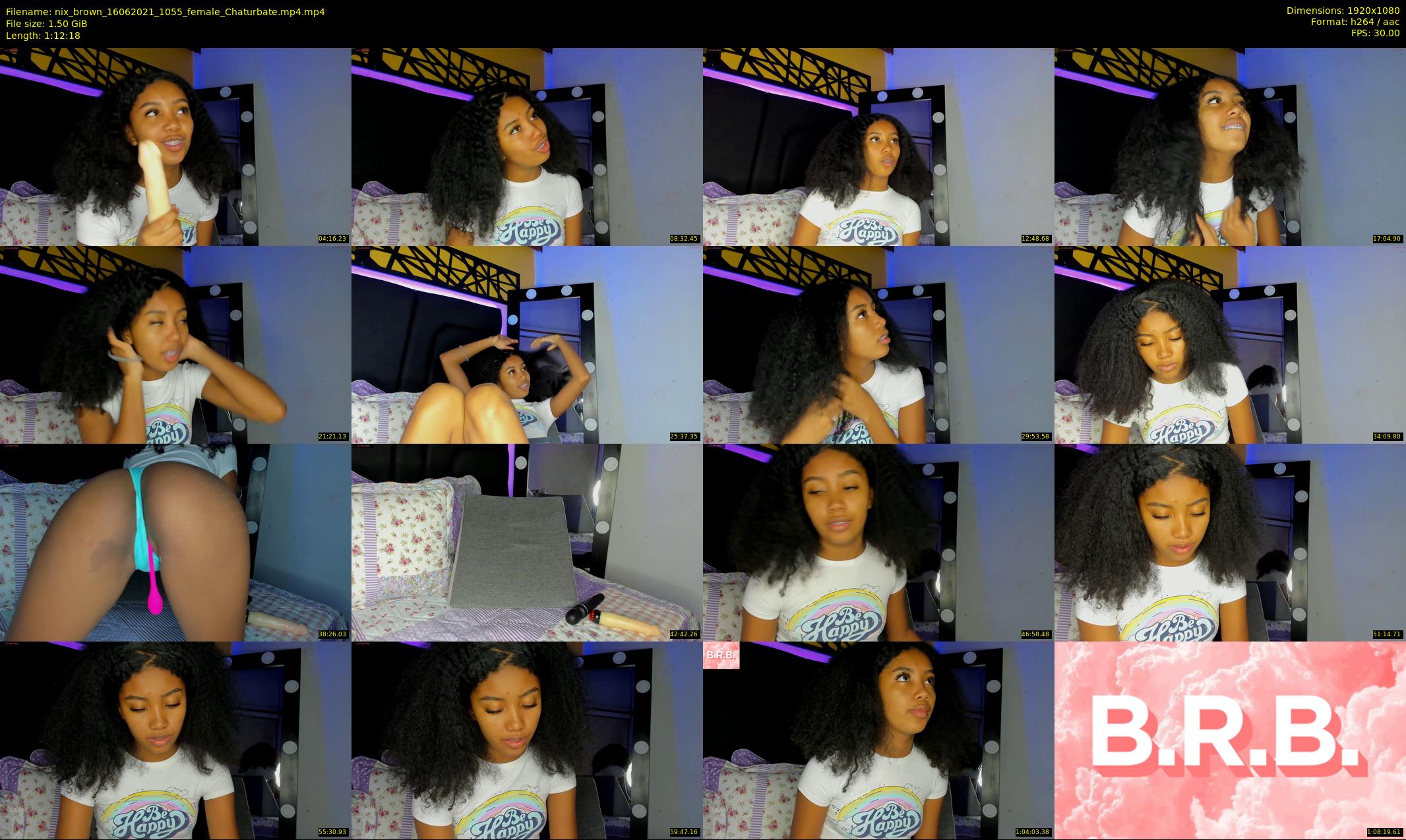 nix_brown — 73 minute Chaturbate female cam show recording, 1080p, Jun 16, 2021