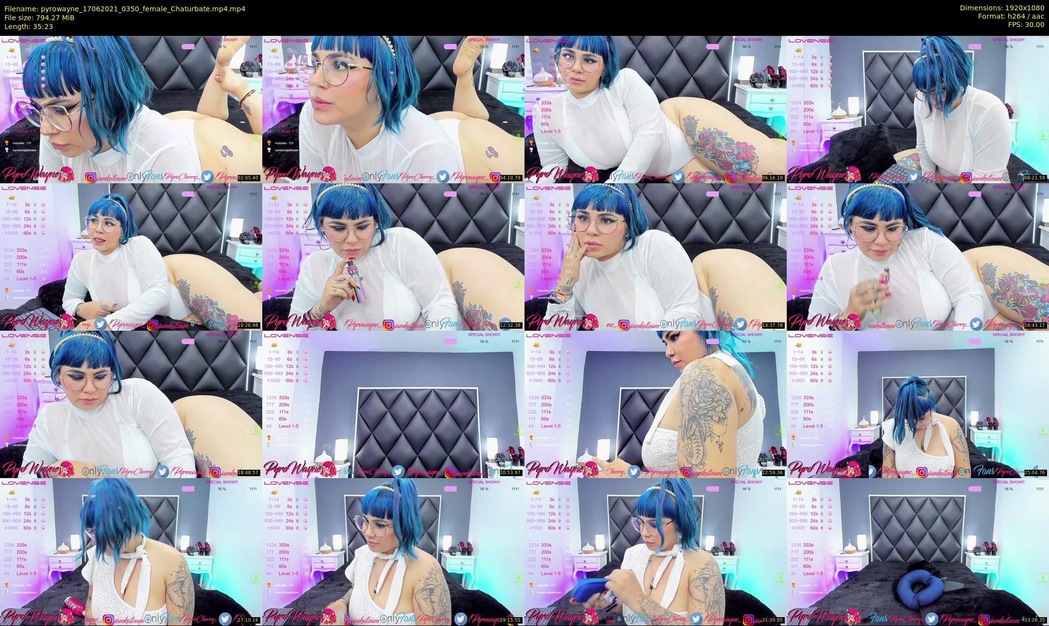 pyrowayne — 36 minute Chaturbate female cam show recording, 1080p, Jun 17, 2021