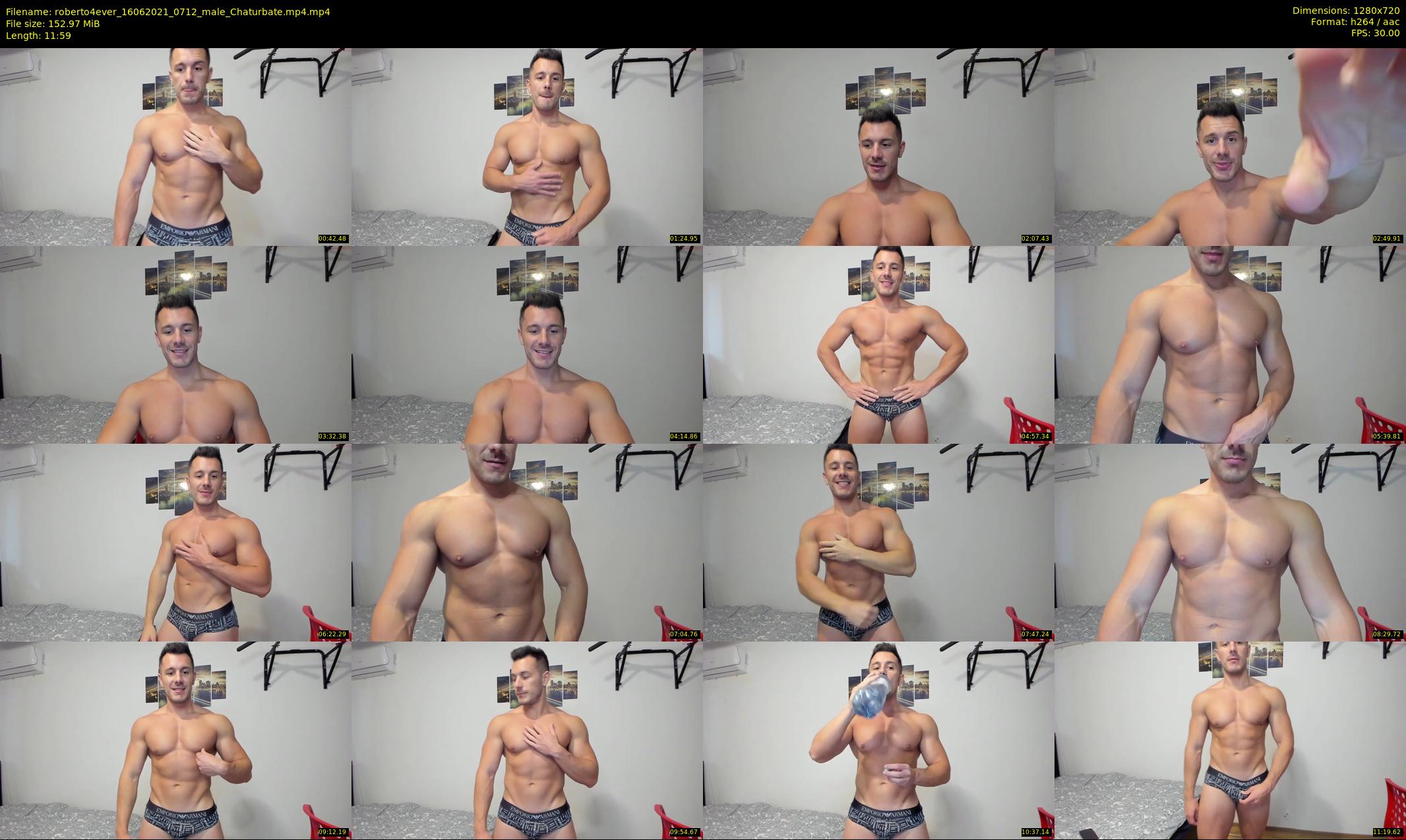 roberto4ever — 12 minute Chaturbate male cam show recording, 720p, Jun 16, 2021