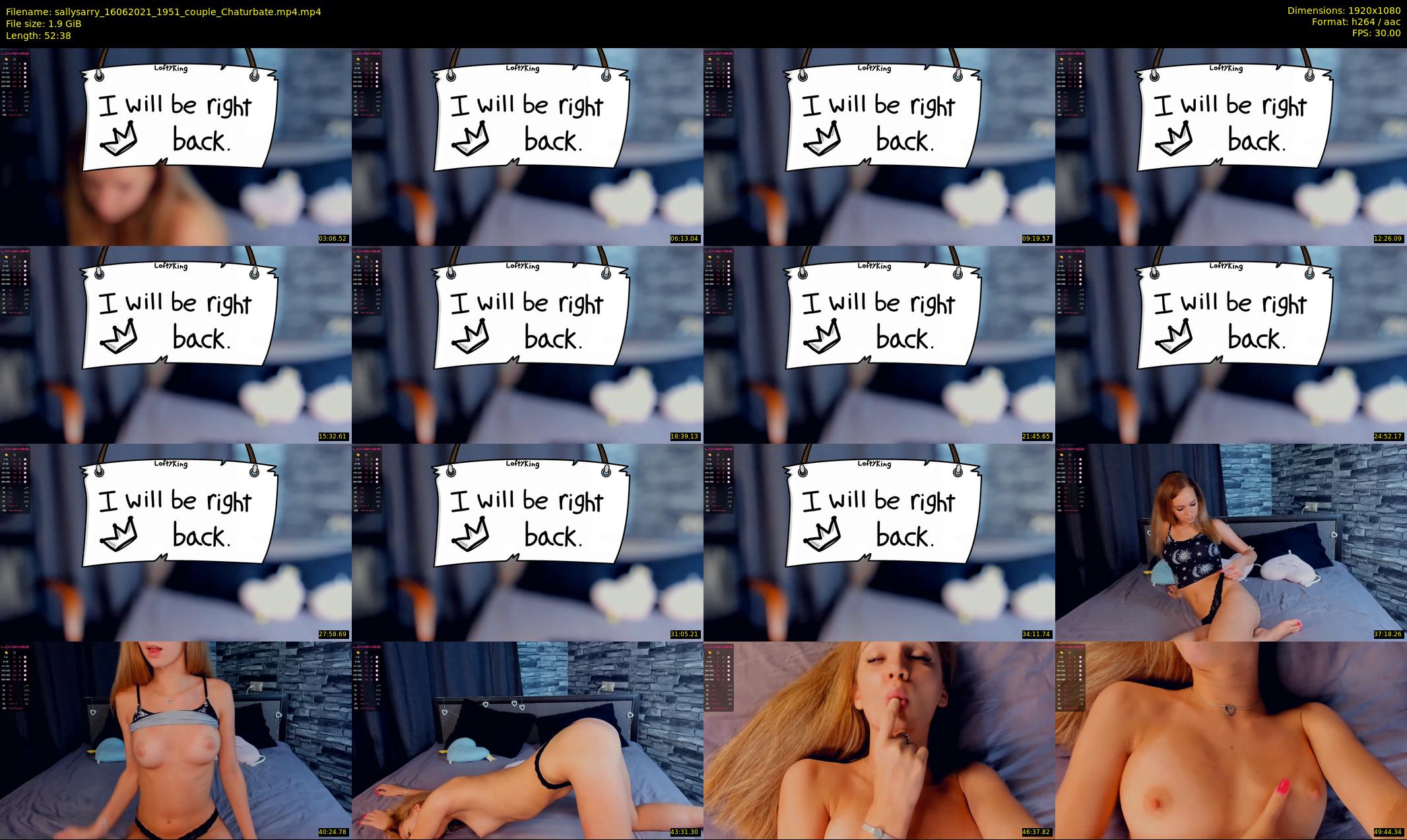 sallysarry — 53 minute Chaturbate couple cam show recording, 1080p, Jun 16, 2021