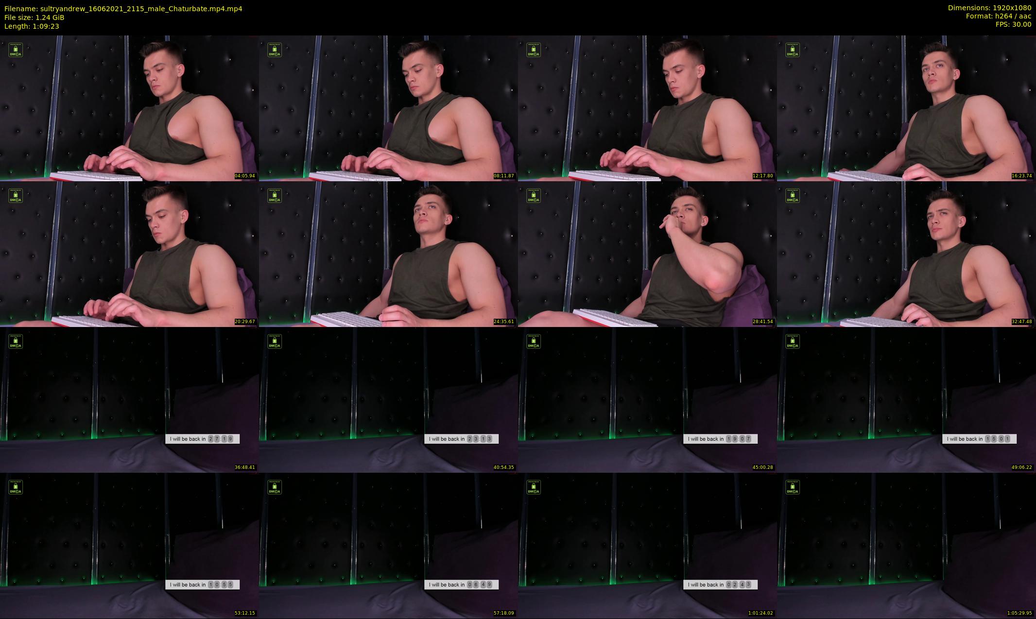 sultryandrew — 70 minute Chaturbate male cam show recording, 1080p, Jun 16, 2021