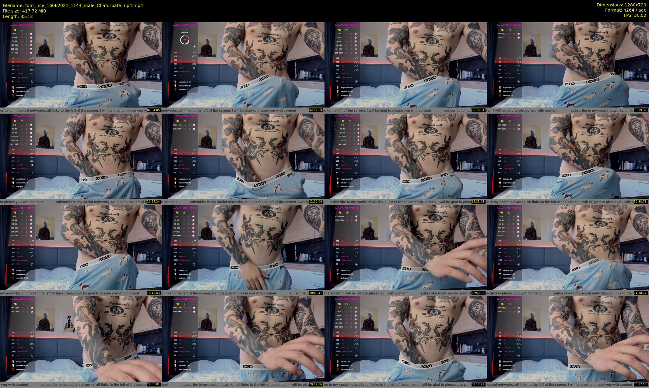 tom__ice — 36 minute Chaturbate male cam show recording, 720p, Jun 16, 2021