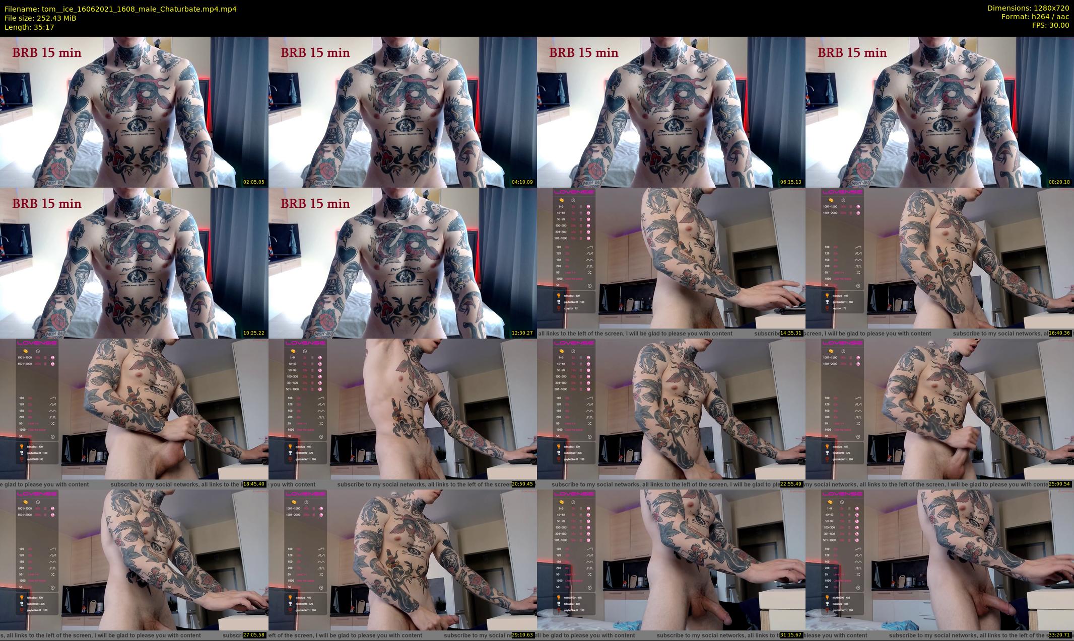 tom__ice — 36 minute Chaturbate male cam show recording, 720p, Jun 16, 2021