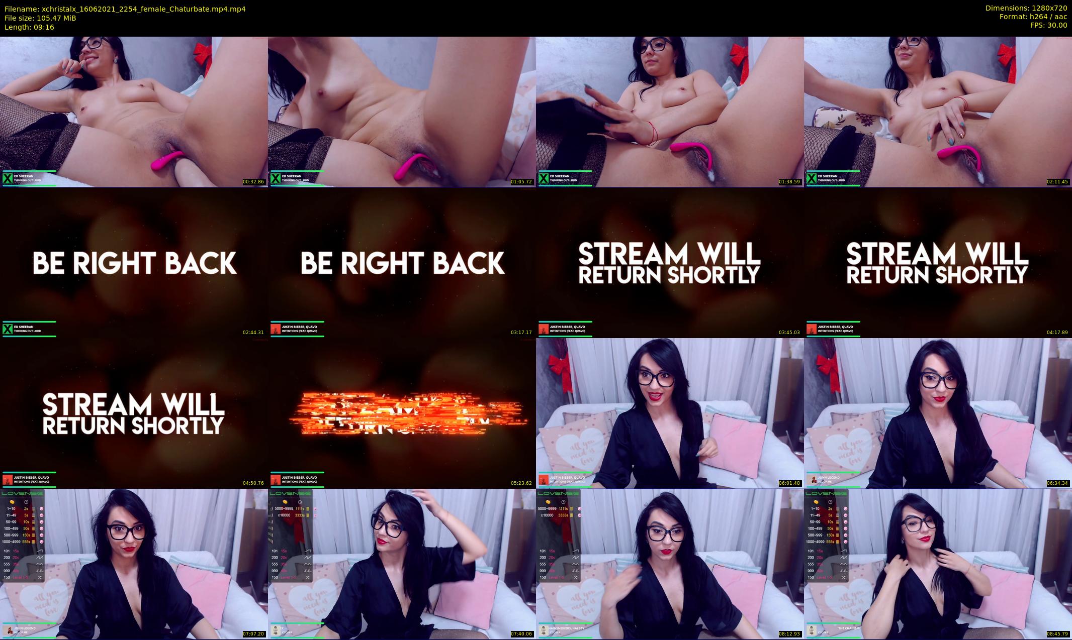 xchristalx — 10 minute Chaturbate female cam show recording, 720p, Jun 16, 2021