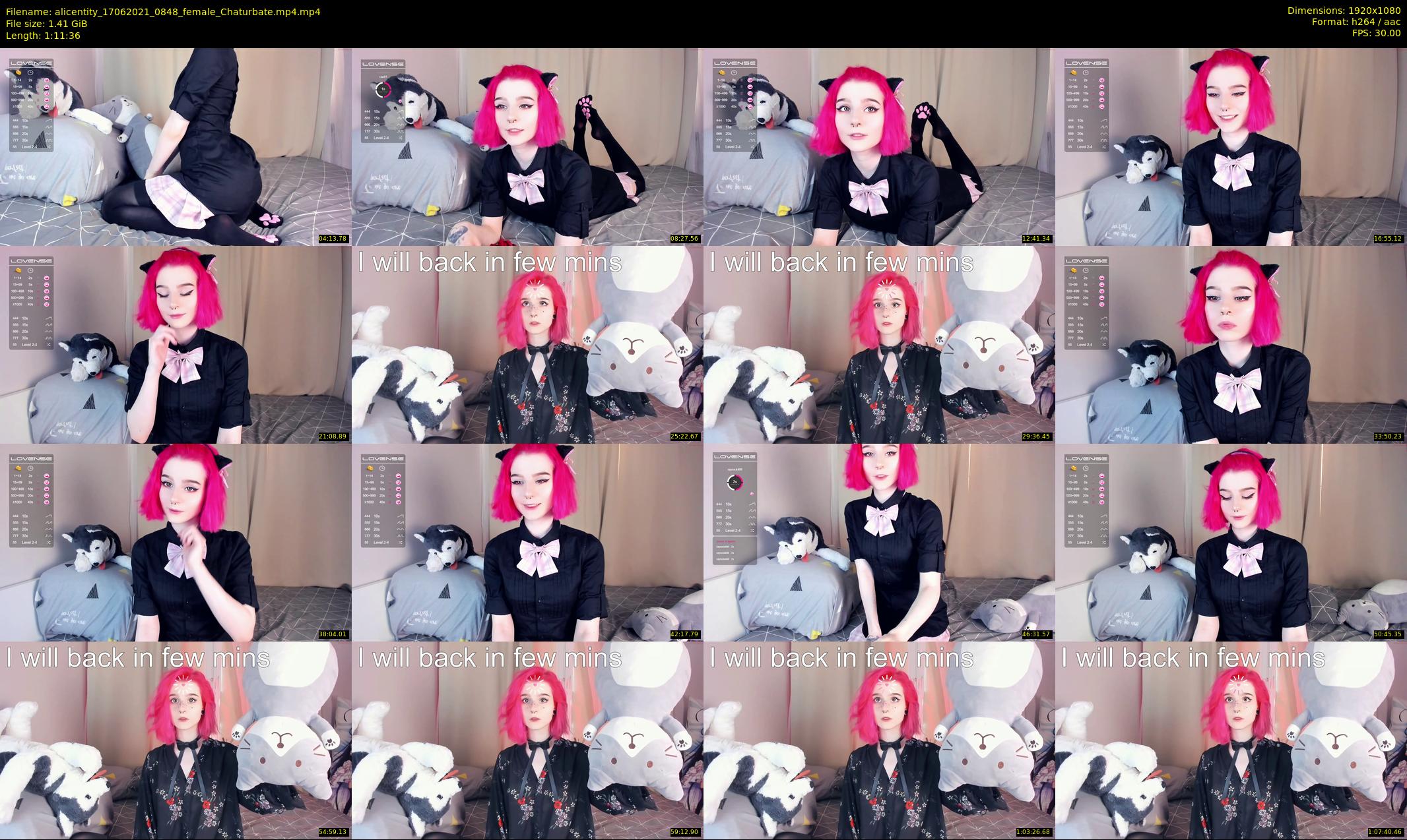 alicentity — 72 minute Chaturbate female cam show recording, 1080p, Jun 17, 2021