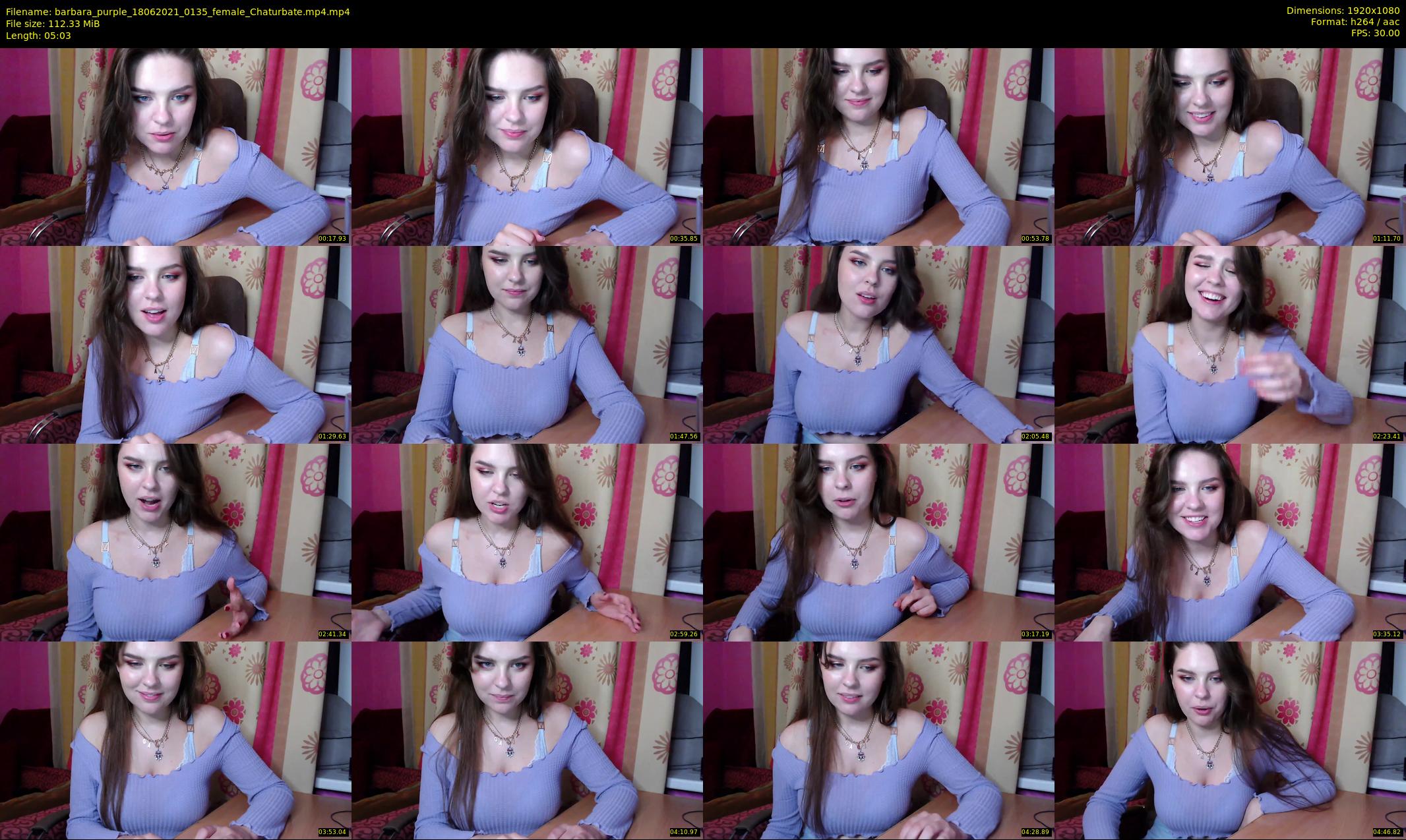 barbara_purple — 6 minute Chaturbate female cam show recording, 1080p, Jun 18, 2021