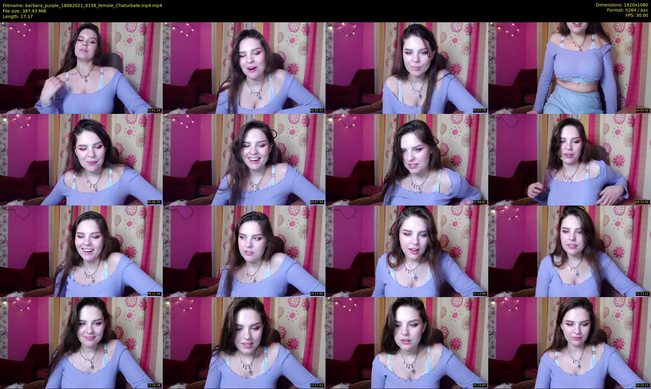 barbara_purple — 18 minute Chaturbate female cam show recording, 1080p, Jun 18, 2021