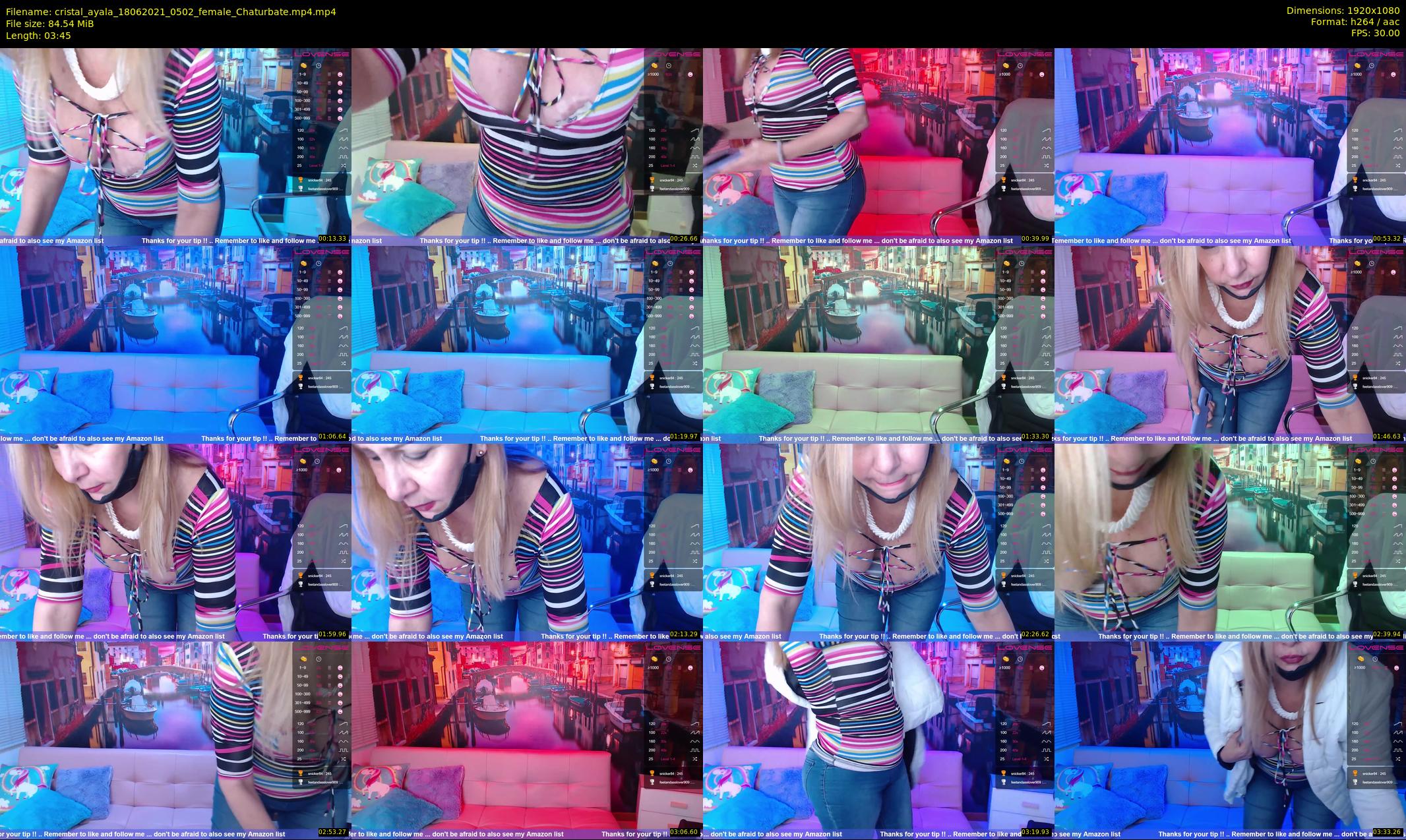 cristal_ayala — 4 minute Chaturbate female cam show recording, 1080p, Jun 18, 2021