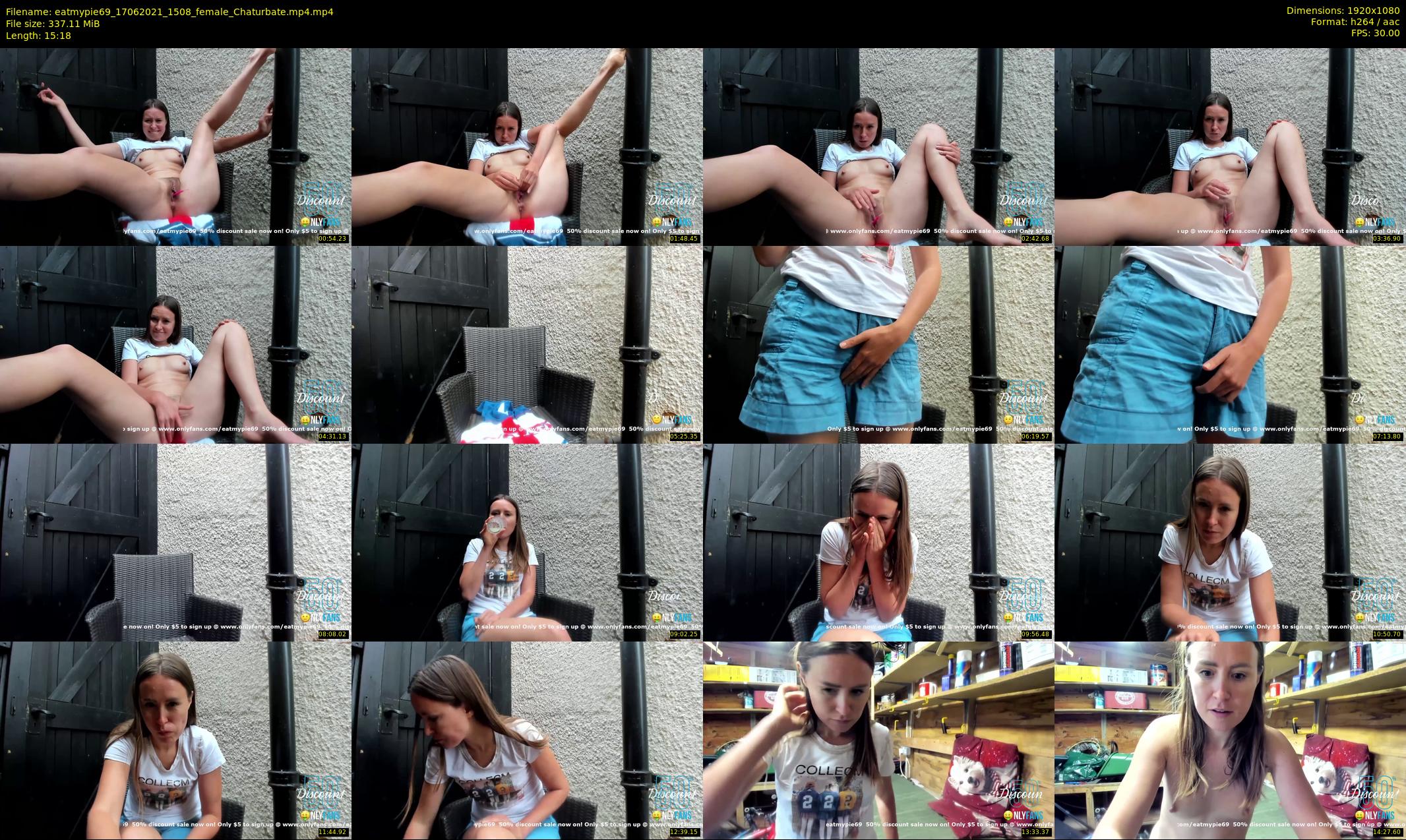 eatmypie69 — 16 minute Chaturbate female cam show recording, 1080p, Jun 17, 2021