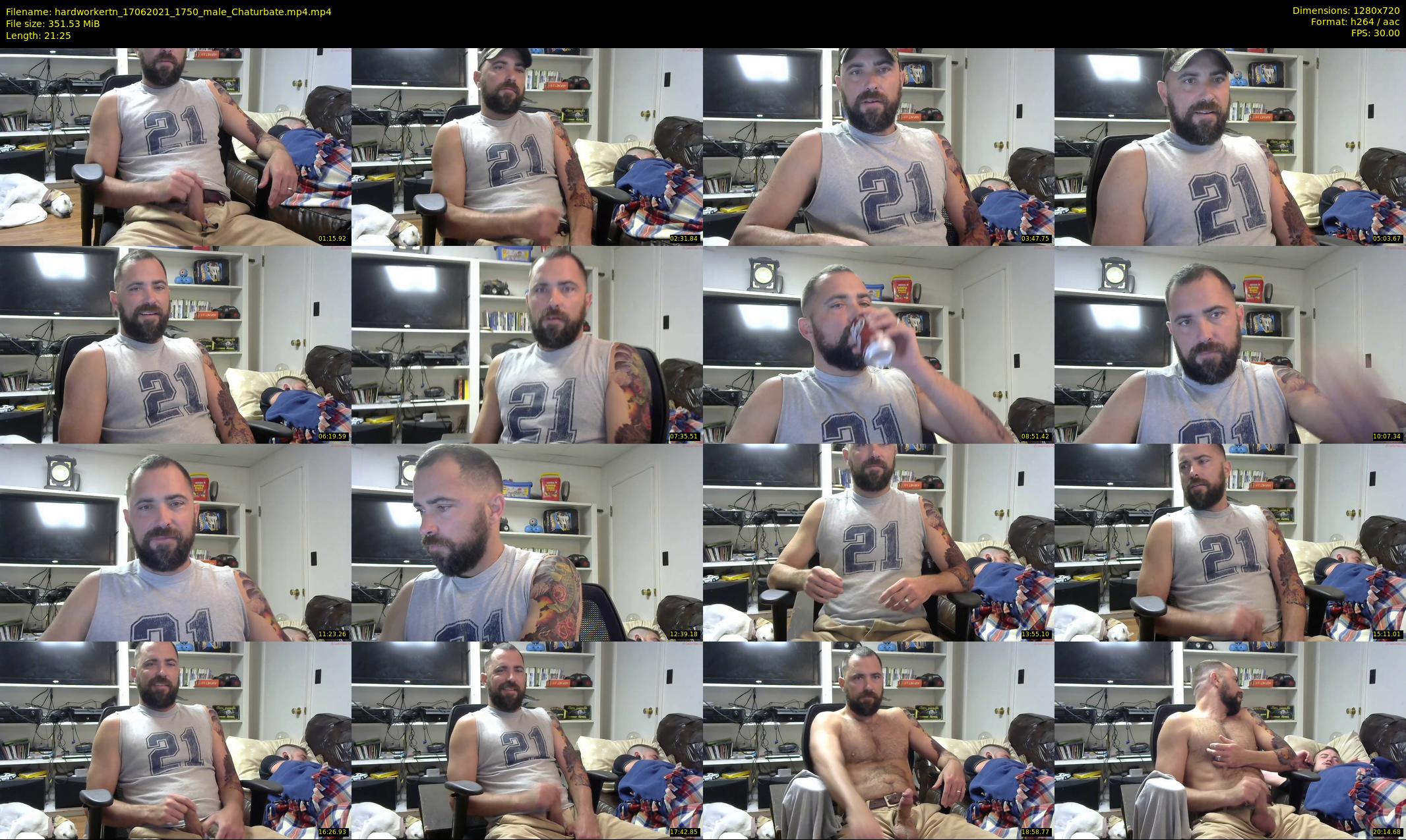 hardworkertn — 22 minute Chaturbate male cam show recording, 720p, Jun 17, 2021