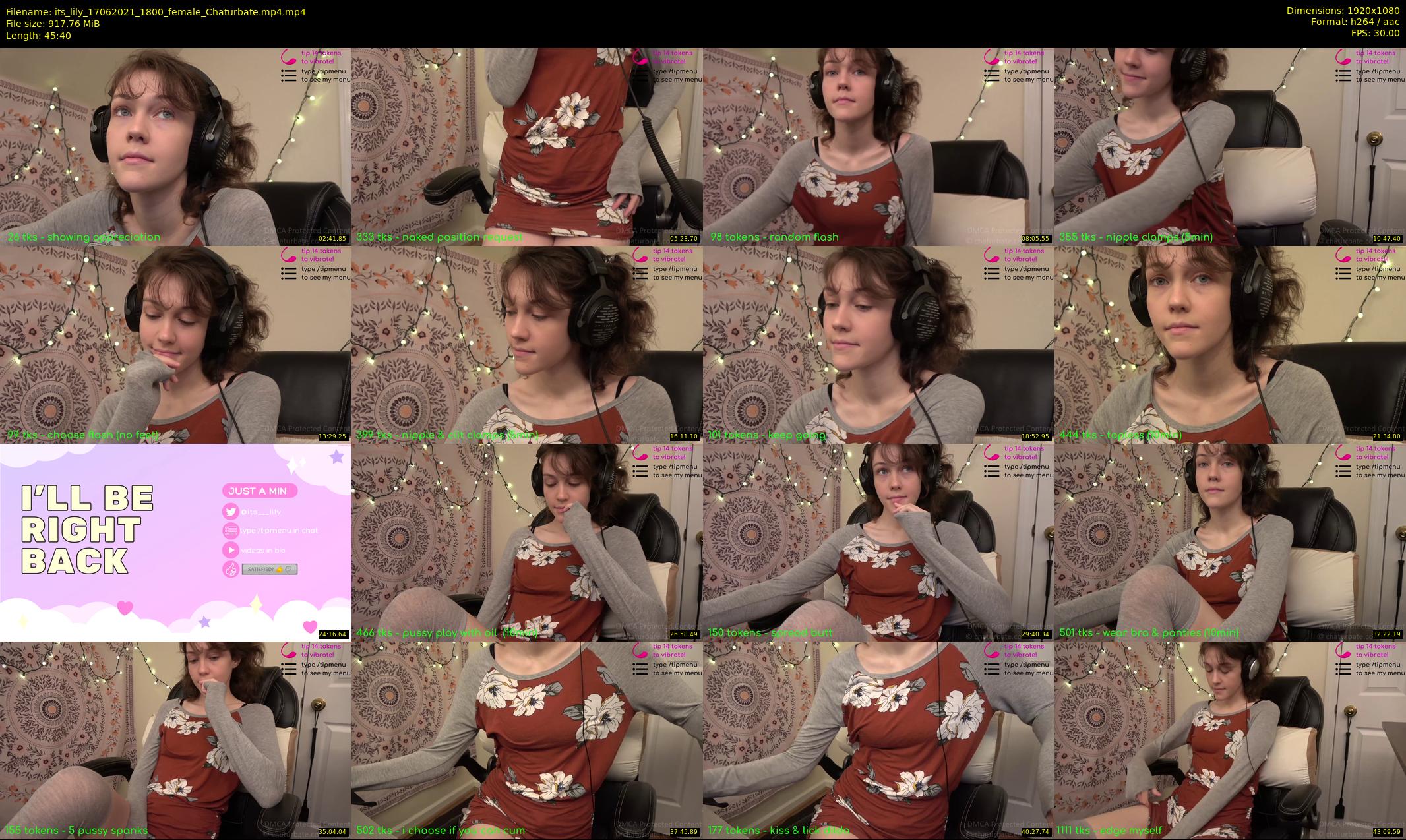 its_lily — 46 minute Chaturbate female cam show recording, 1080p, Jun 17, 2021