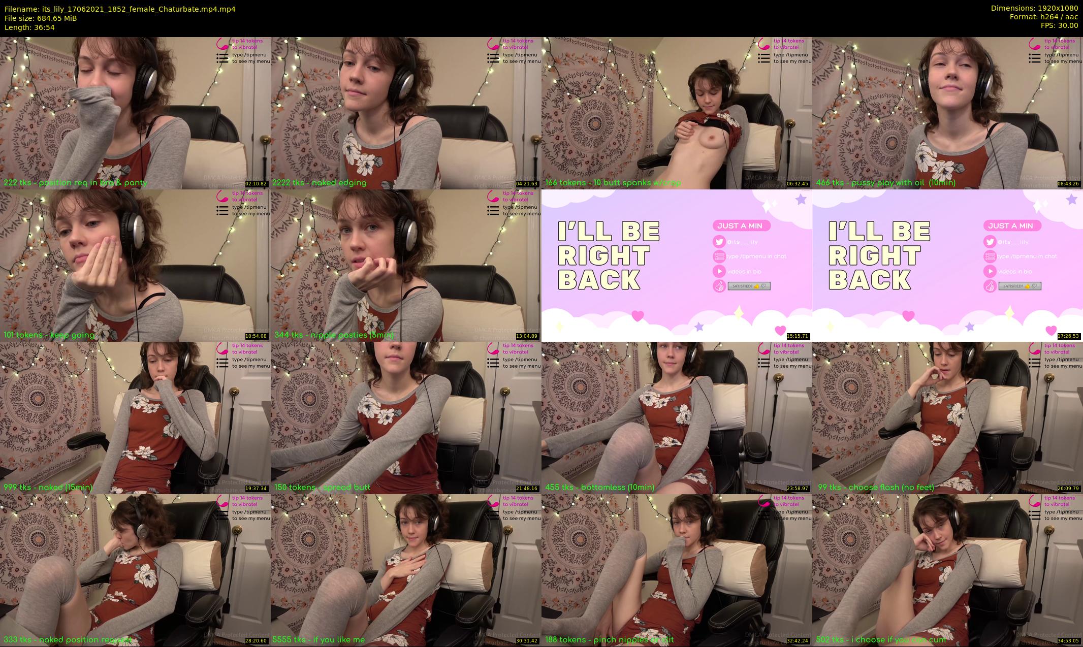 its_lily — 37 minute Chaturbate female cam show recording, 1080p, Jun 17, 2021