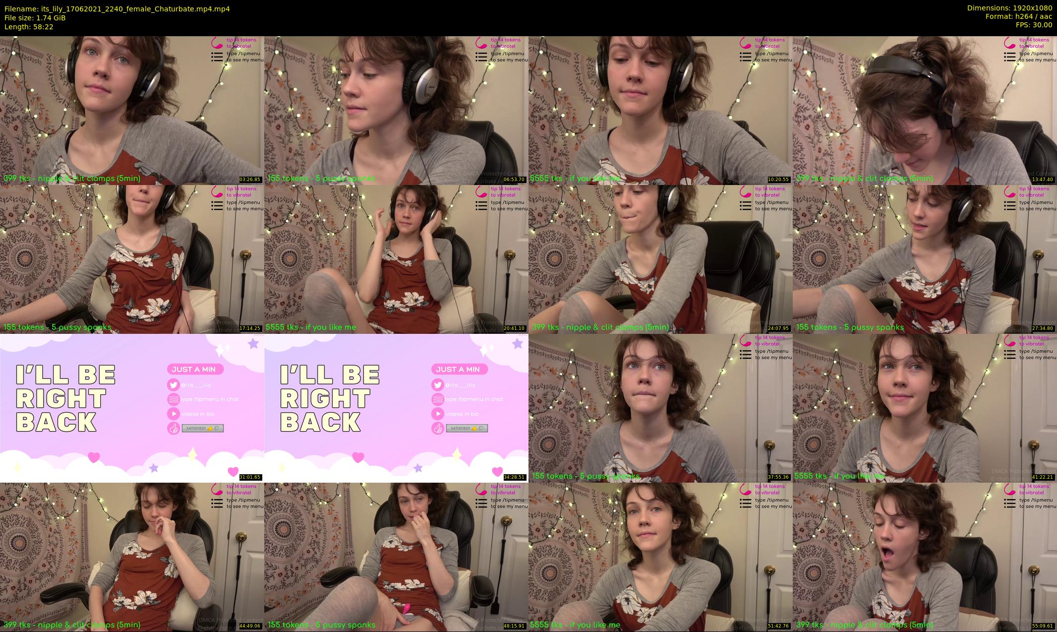 its_lily — 59 minute Chaturbate female cam show recording, 1080p, Jun 17, 2021