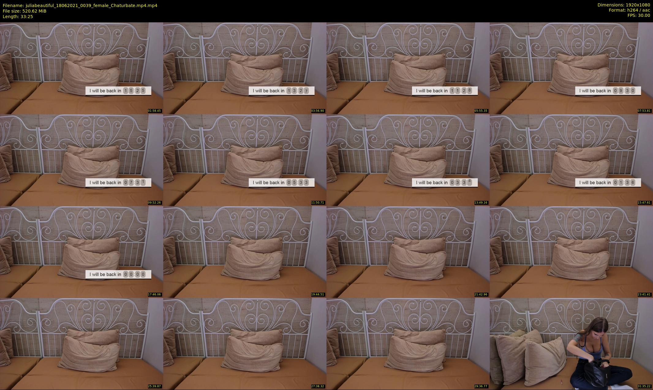 juliabeautiful — 34 minute Chaturbate female cam show recording, 1080p, Jun 18, 2021