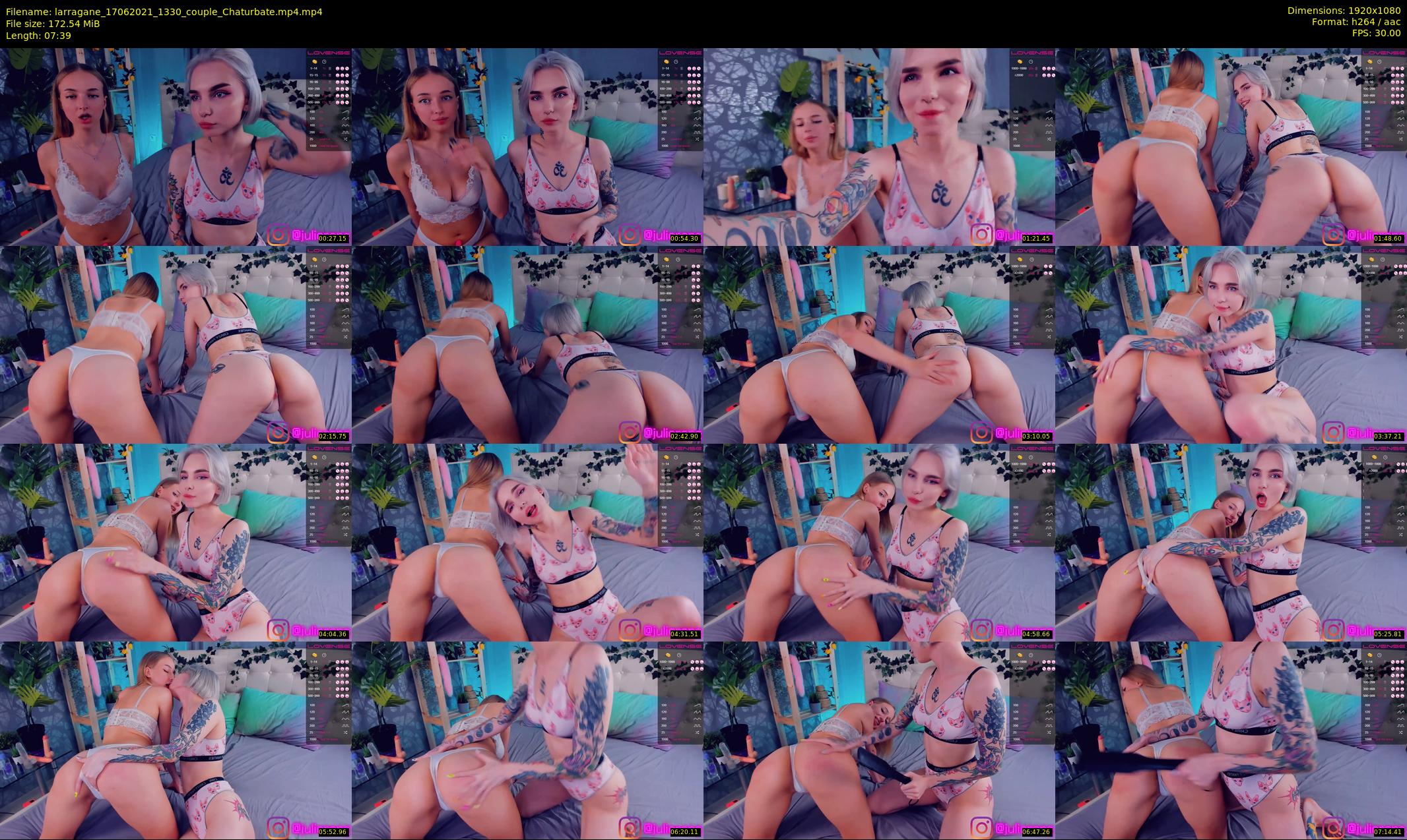 larragane — 8 minute Chaturbate couple cam show recording, 1080p, Jun 17, 2021