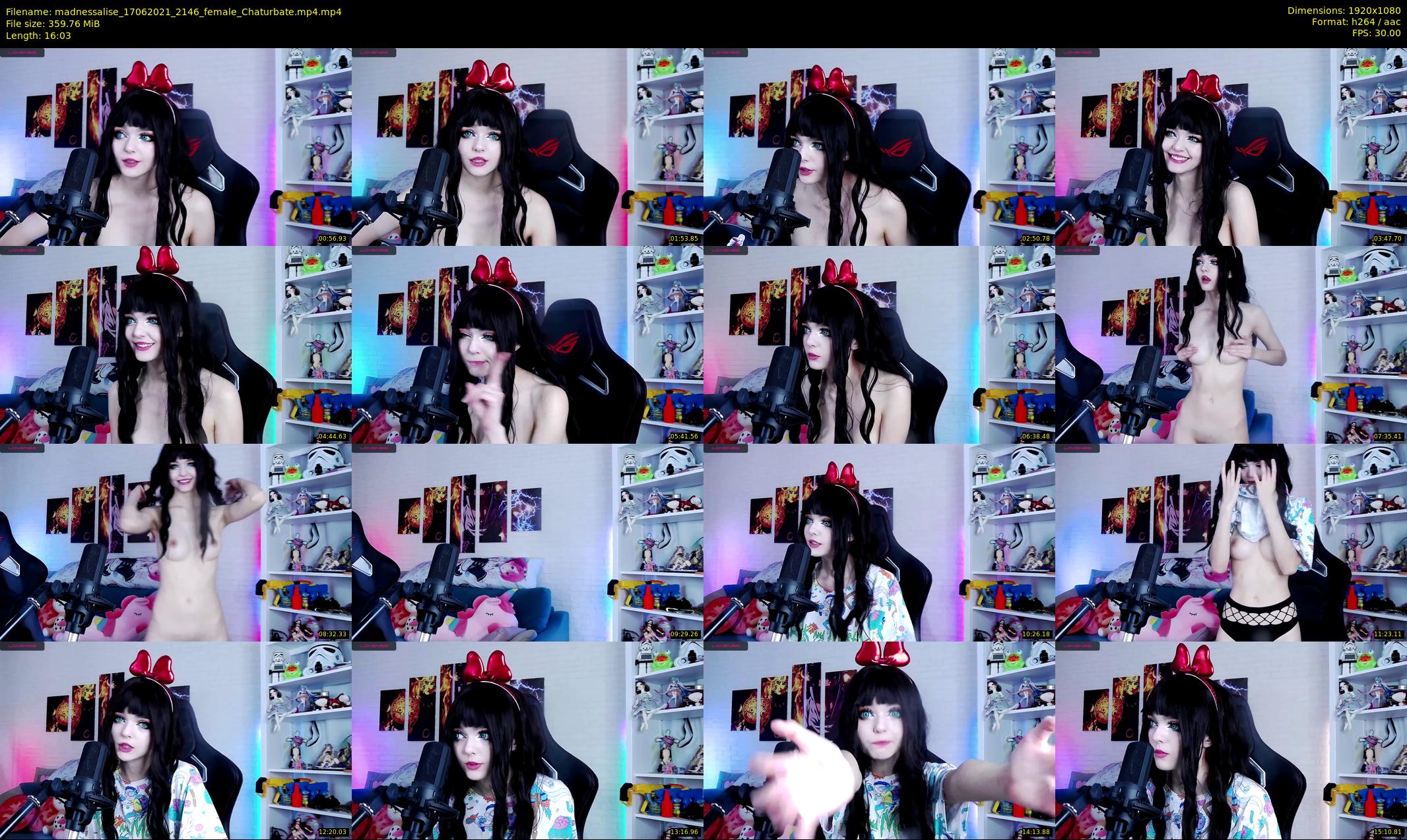 madnessalise — 17 minute Chaturbate female cam show recording, 1080p, Jun 17, 2021